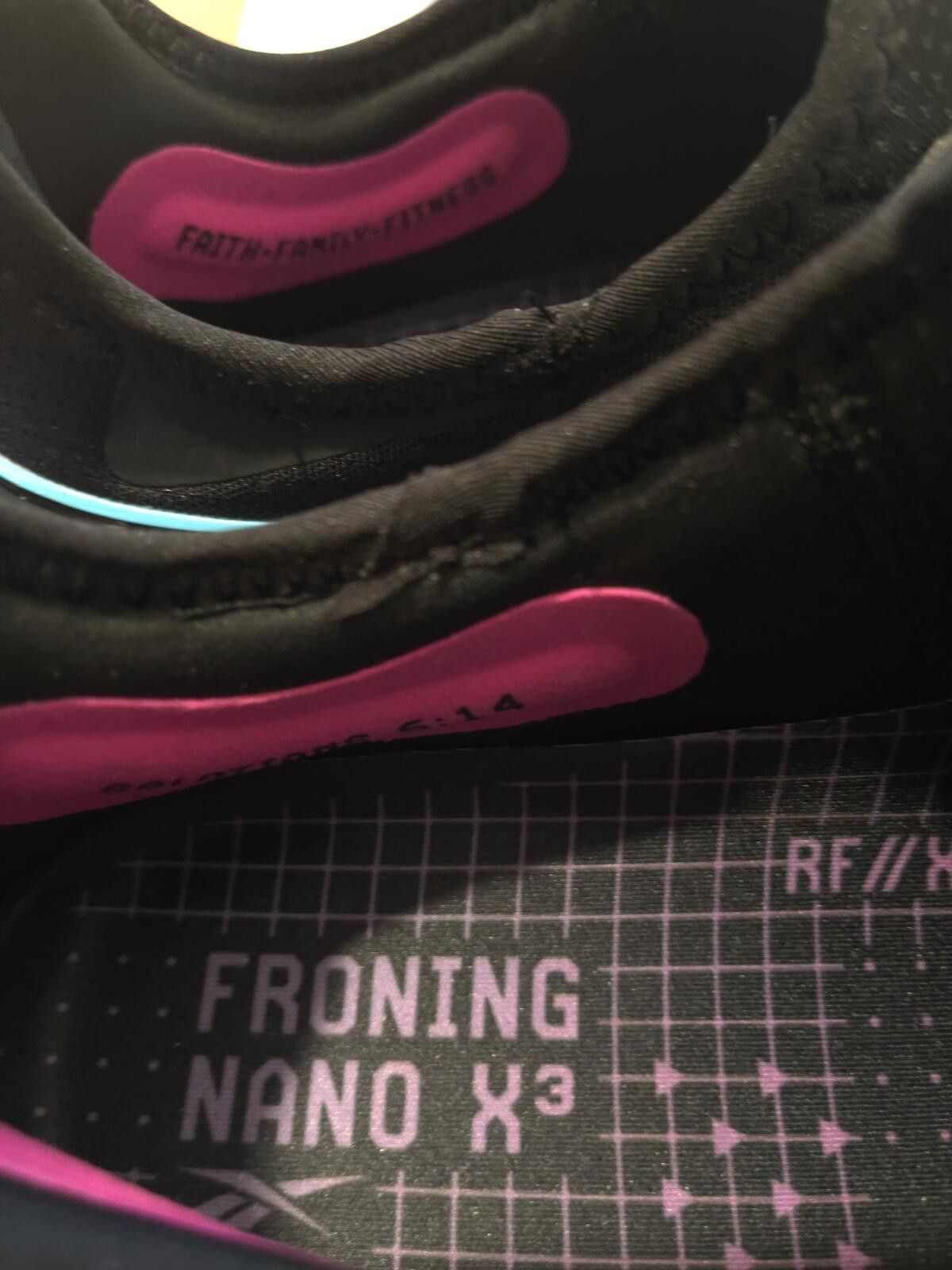 Reebok en Reebok Nano X3 Froning Training Shoes Black Pink White Size US 9 / EU 42 - 6 Thumbnail