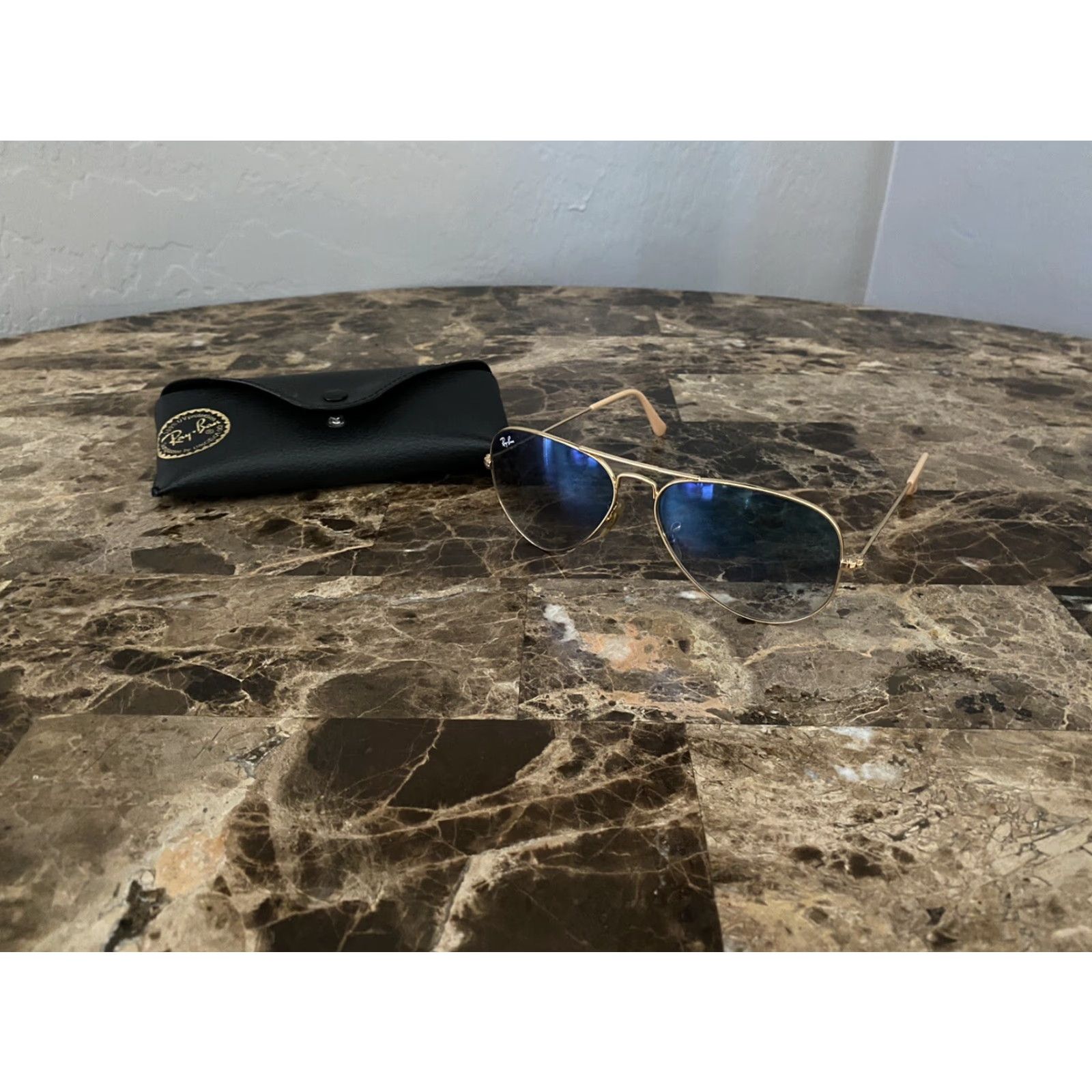 Vintage VINTAGE Ray-Ban Aviator Sunglasses RB3025 001/35 Gold Frame Gradient Lenses 58[]14 Metal Men Adults UV400 Brown Lens Size ONE SIZE - 2 Thumbnail