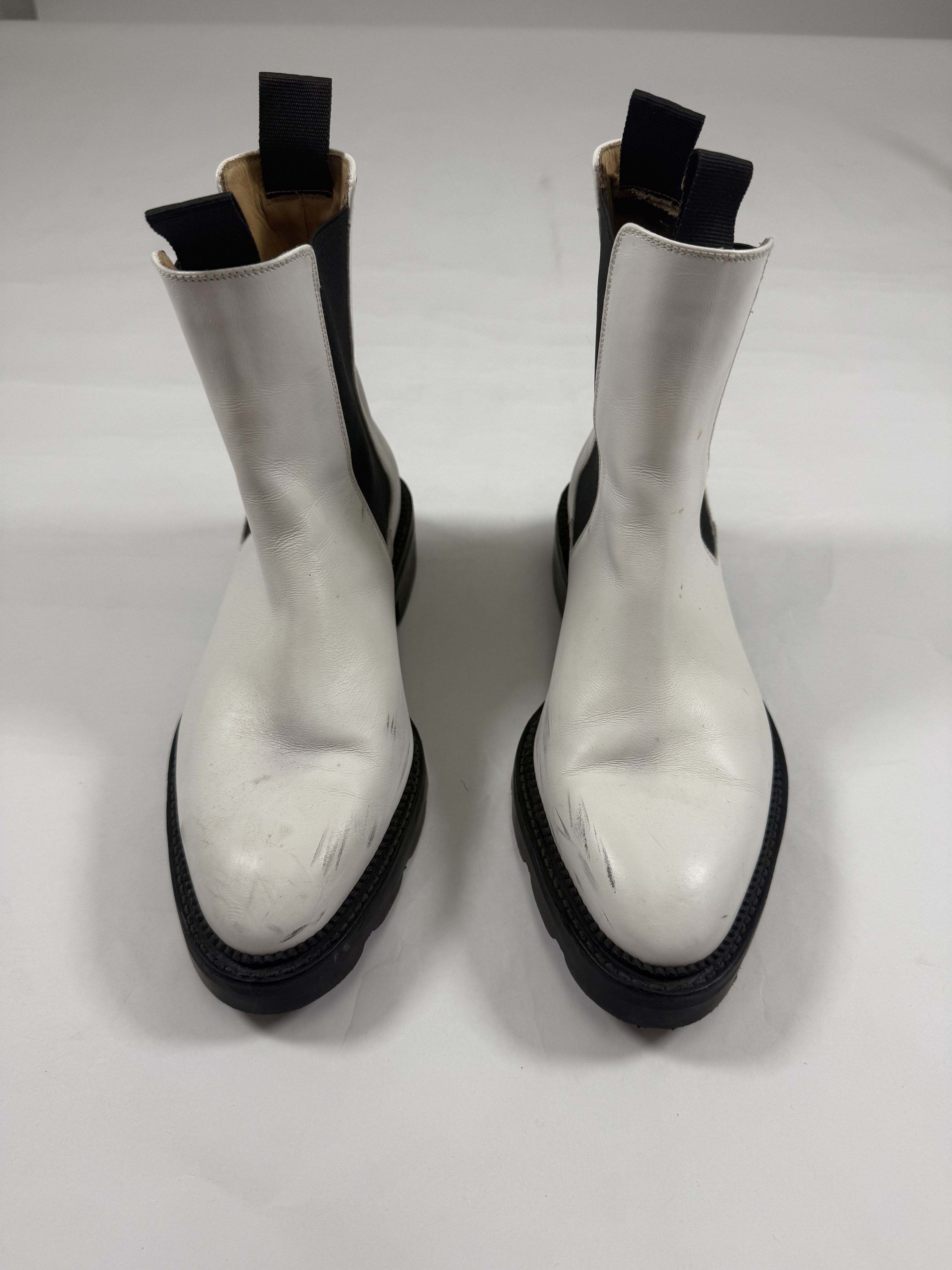 Alexander Wang Alexander Wang Andy Chelsea Boots - White Leather Size US 6 / IT 36 - 1 Thumbnail