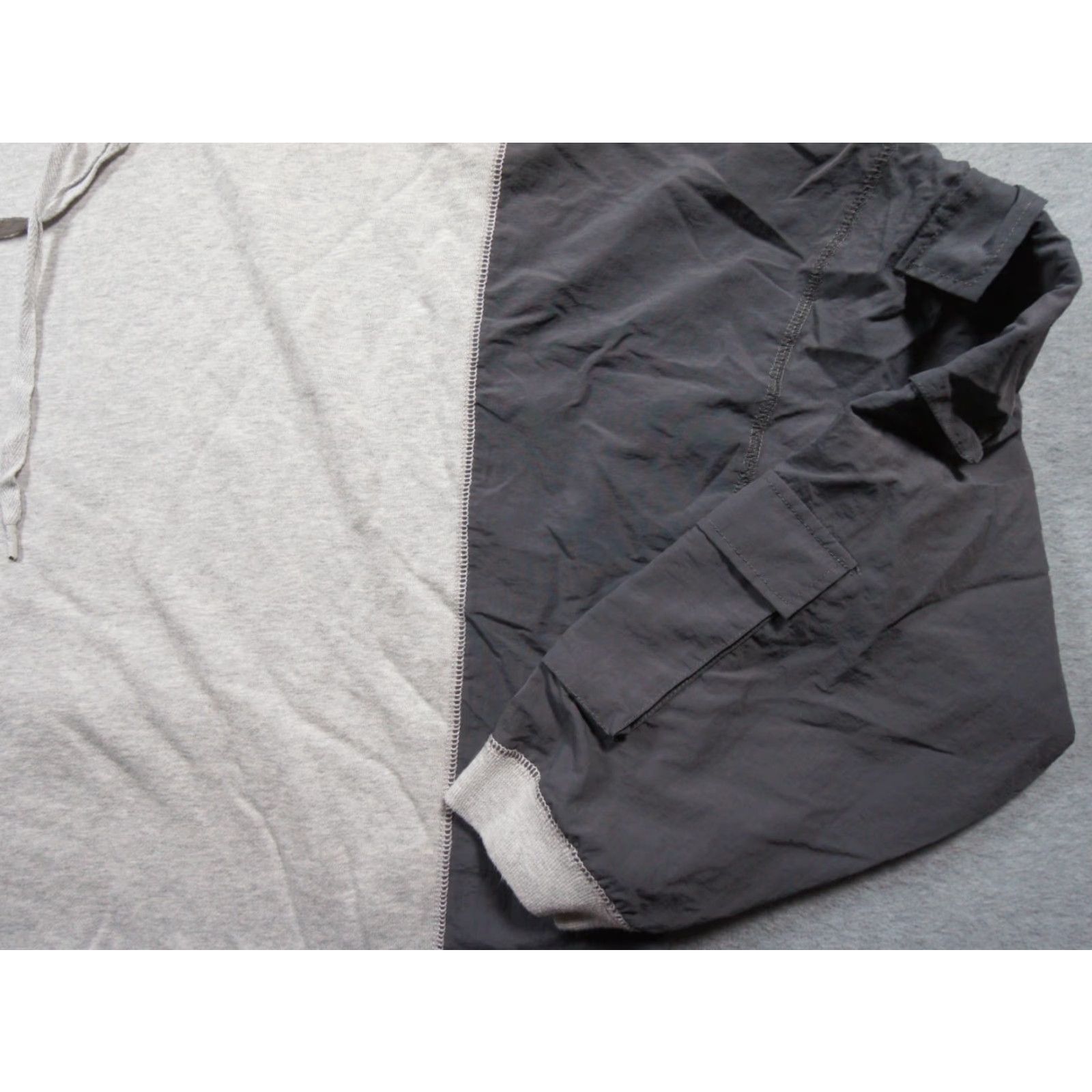 Oak + Fort Oak + Fort Sweatshirt Mens Large Gray Oversized Hoodie Pullover Colorblock Adult Size US L / EU 52-54 / 3 - 4 Thumbnail