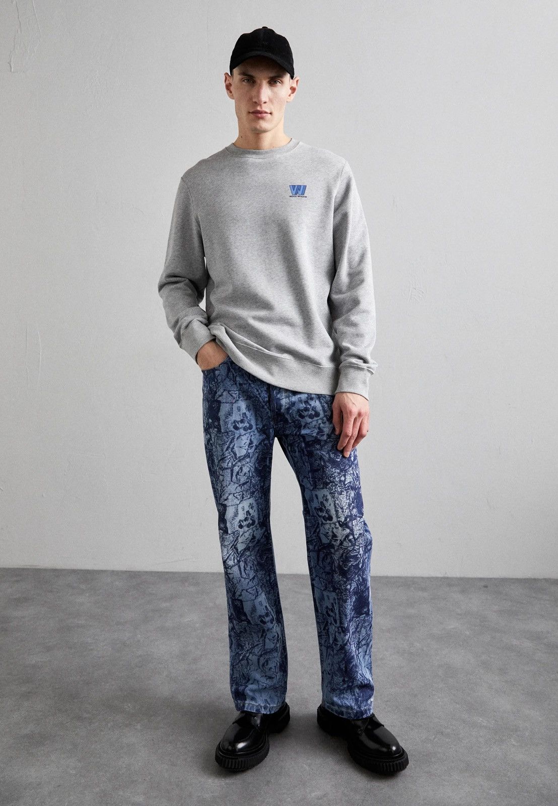 Wood Wood !DS! SS24 Wood Wood Paulo Loose Leg Floral Wash Denim Pants Size US 32 / EU 48 - 4 Thumbnail
