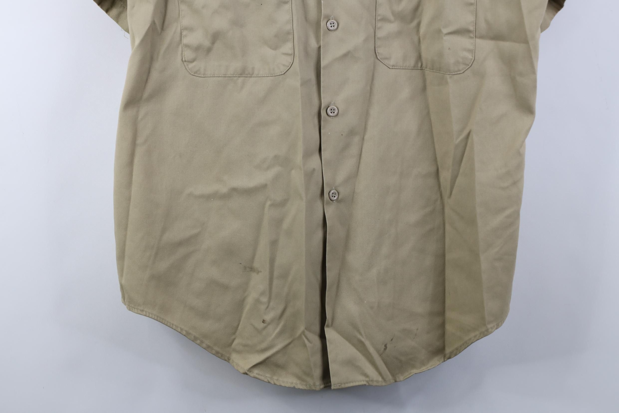 Vintage Vintage 90s Big Mac Workwear Mechanic Short Sleeve Shirt Size US L / EU 52-54 / 3 - 3 Thumbnail