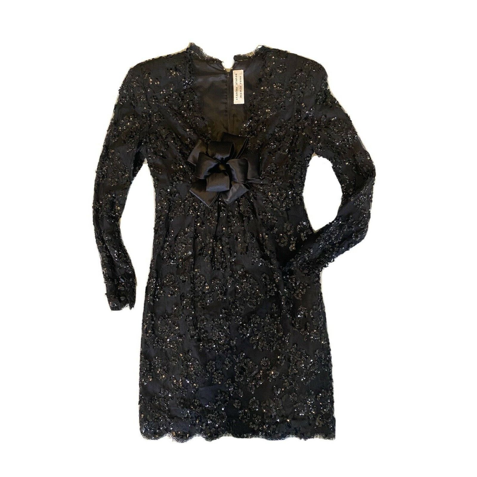 Vintage VTG 80’s Stanley Platos 2 4 Martin Ross Mini Lace Sheath Dre Size S / US 4 / IT 40 - 1 Thumbnail