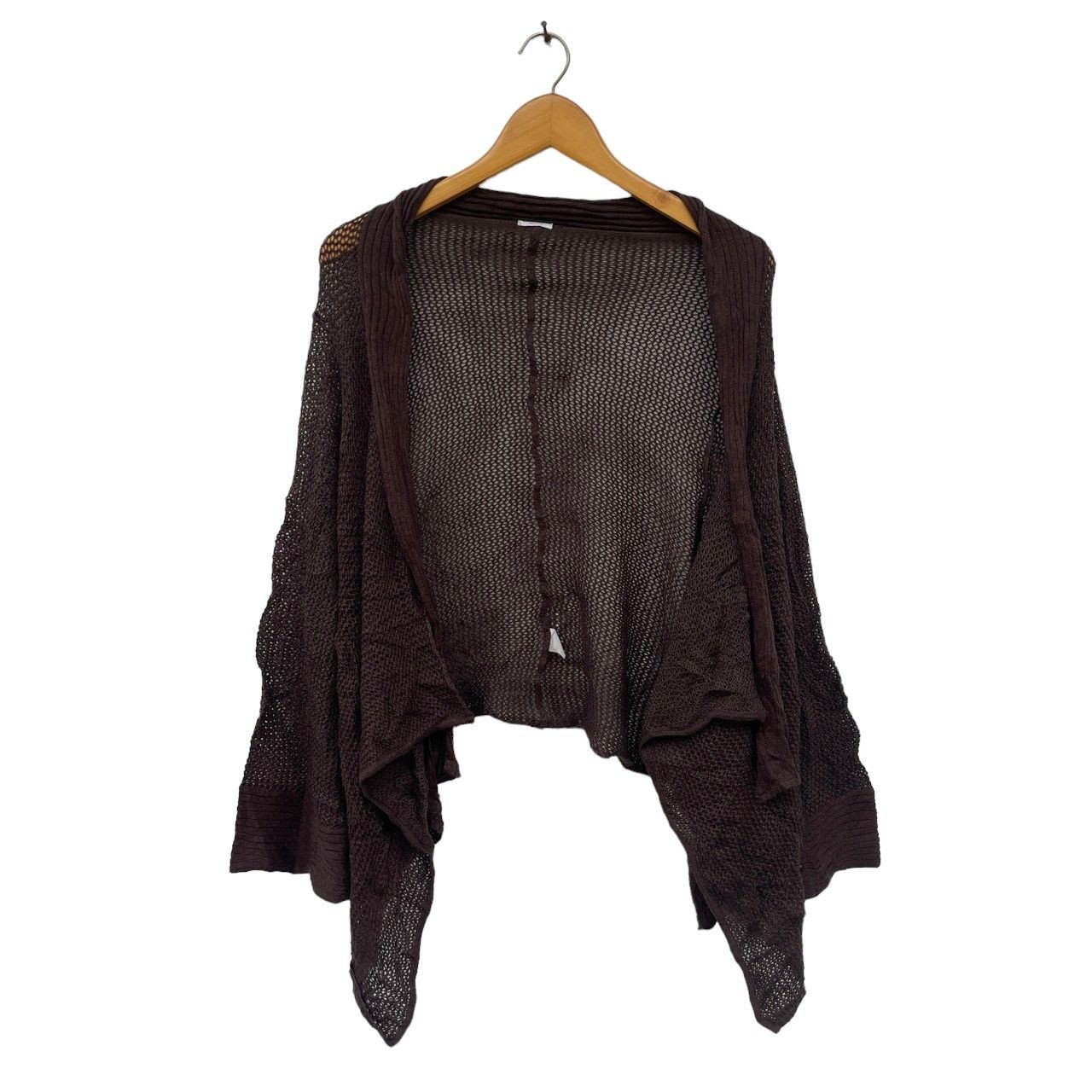 image of Y'bis Yohji Yamamoto Cardigan Outer in Brown, Women's (Size Large)