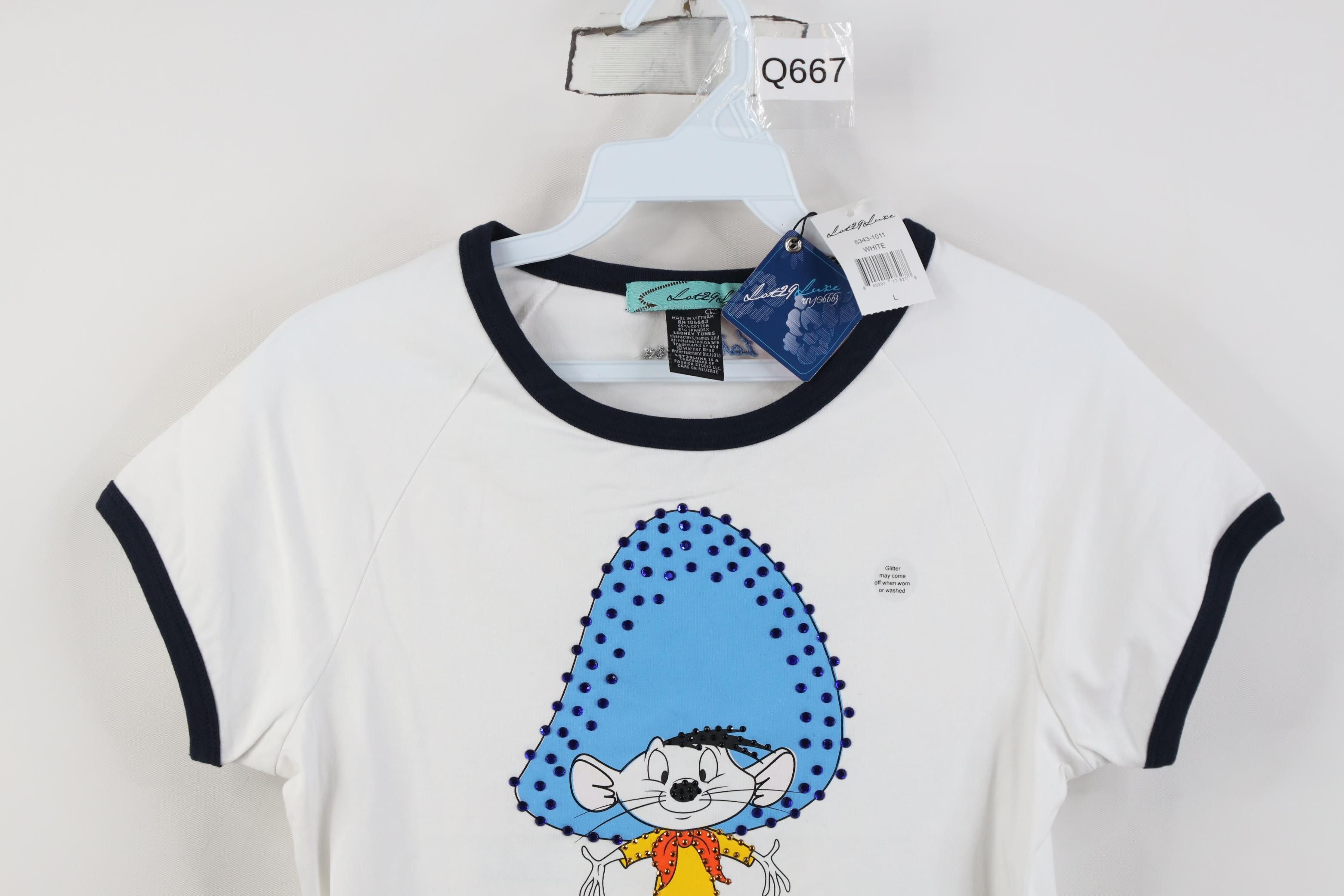 Vintage Deadstock Vintage Lot 29 Looney Tunes Gonzales T-Shirt Size L / US 10 / IT 46 - 2 Thumbnail
