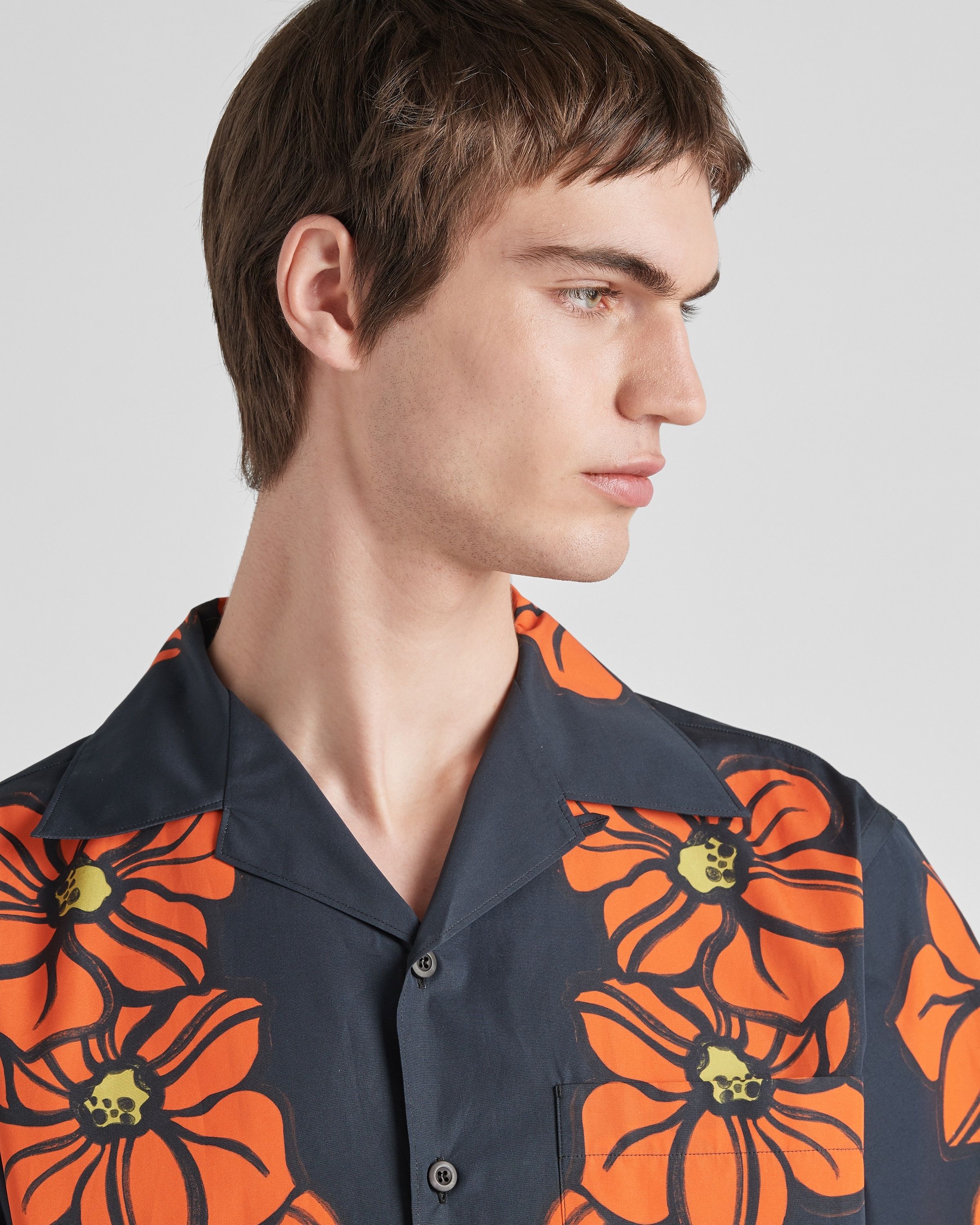 Prada o1la1rc1a0925 Short-Sleeved Printed Cotton Shirt Multicolor Size US L / EU 52-54 / 3 - 3 Thumbnail