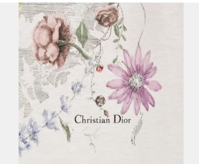 Dior o1w1db11124 Cotton And Linen Jersey T-Shirt in Multicolor Size S / US 4 / IT 40 - 3 Thumbnail