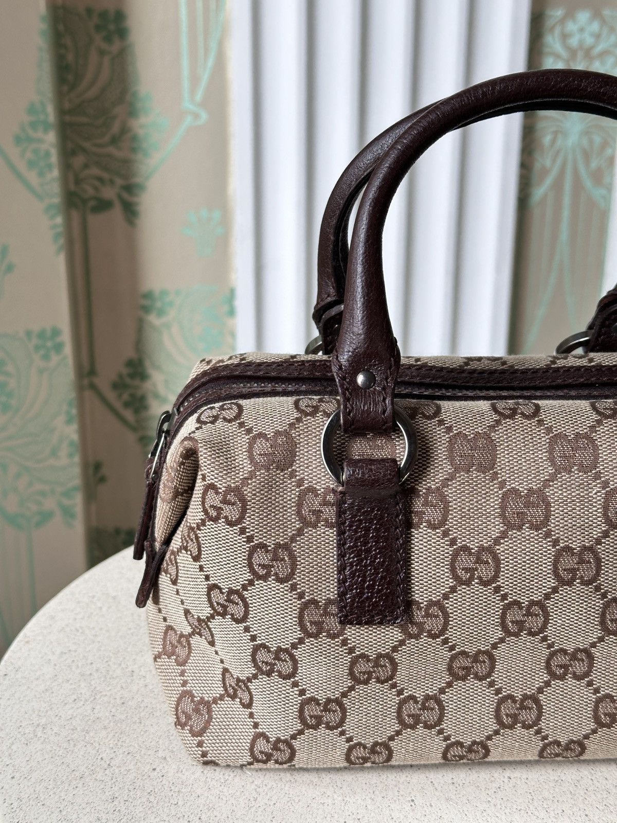 Gucci GUCCI Mini Monogram Canvas Boston Hand Bag Leather 113010 Size ONE SIZE - 6 Thumbnail