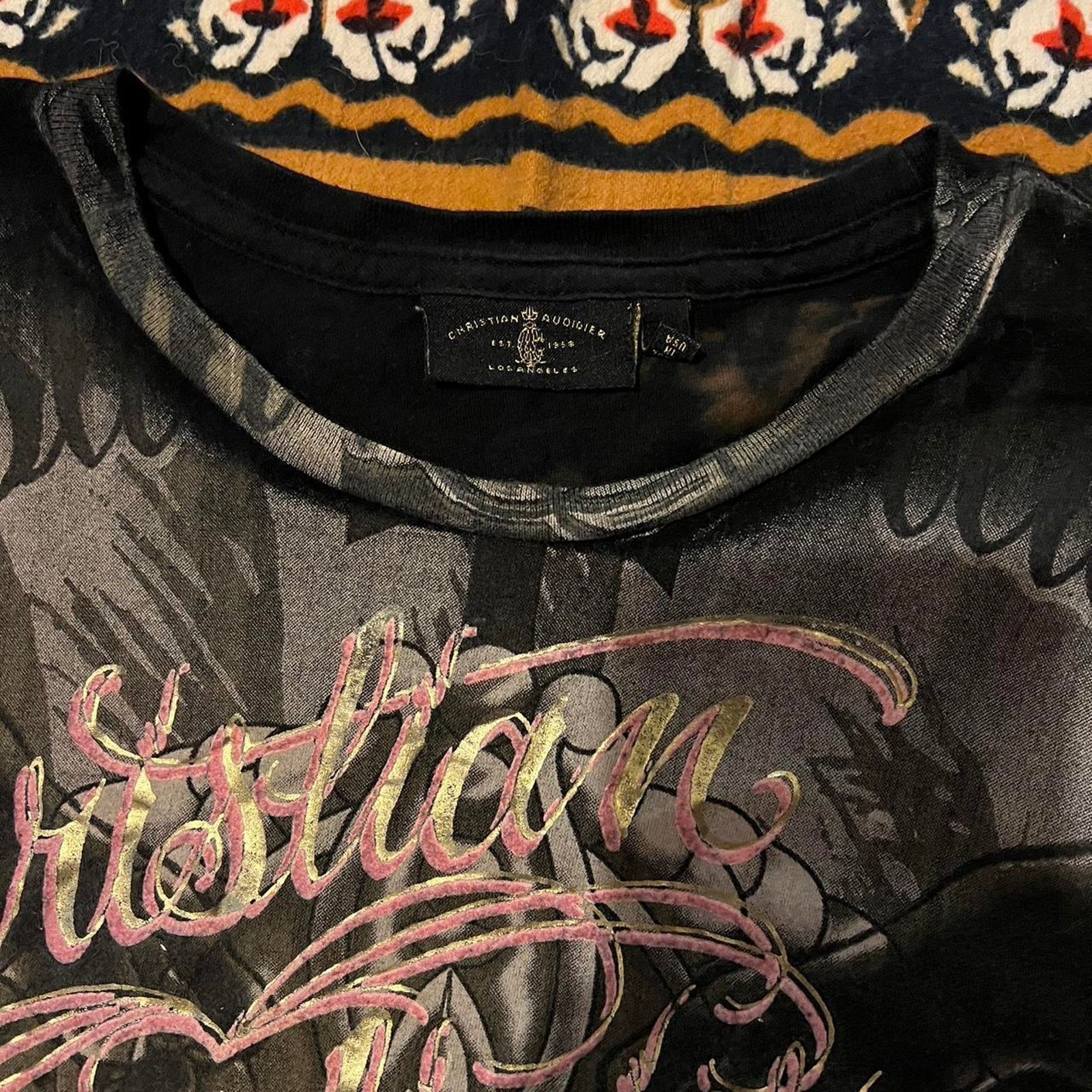 Christian Audigier Christian audigier shirt y2k rhinestones affliction tapout Size US L / EU 52-54 / 3 - 5 Thumbnail