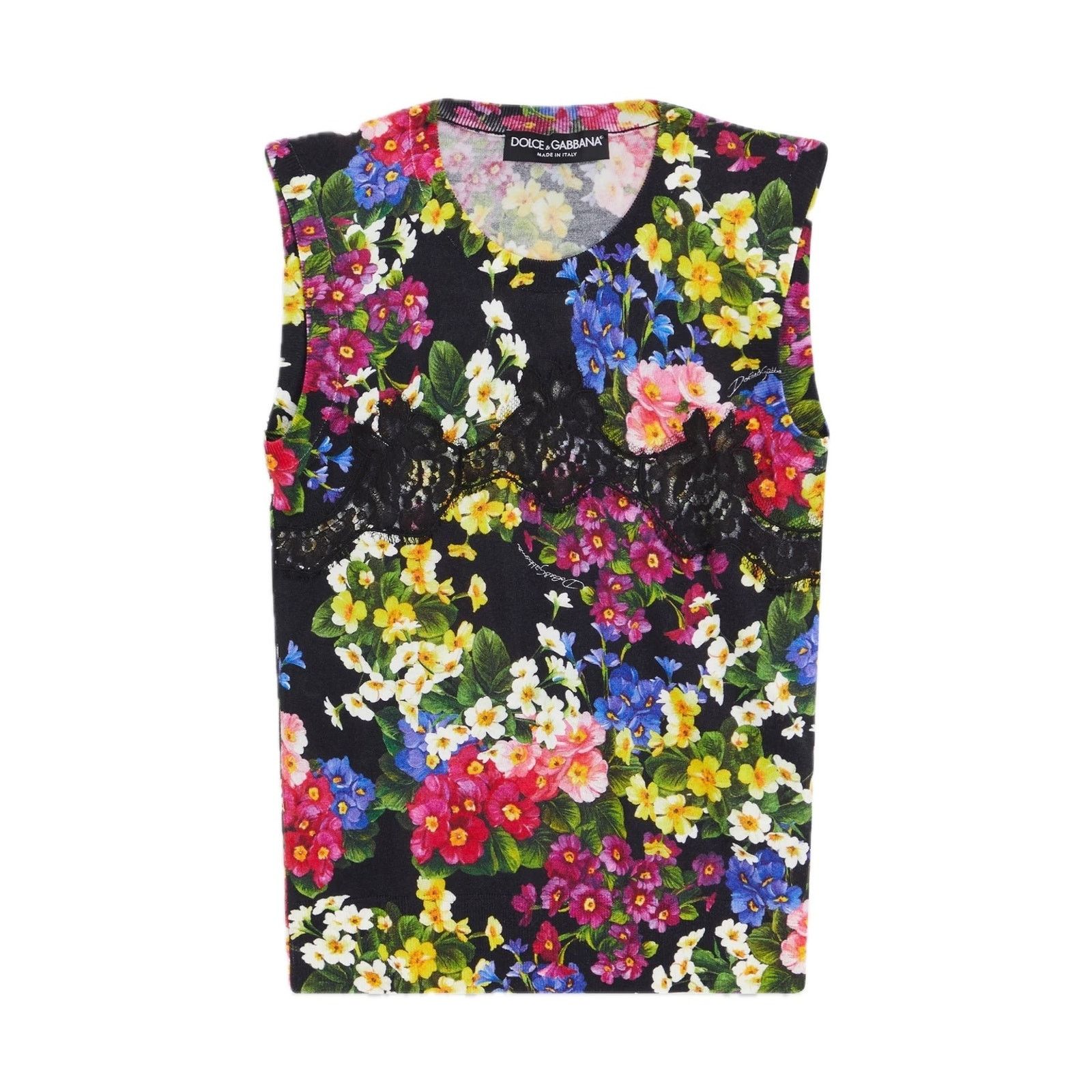 Dolce & Gabbana Dolce & Gabbana Floral cashmere lace sleeveless top Multi 42 Size M / US 6-8 / IT 42-44 - 4 Thumbnail