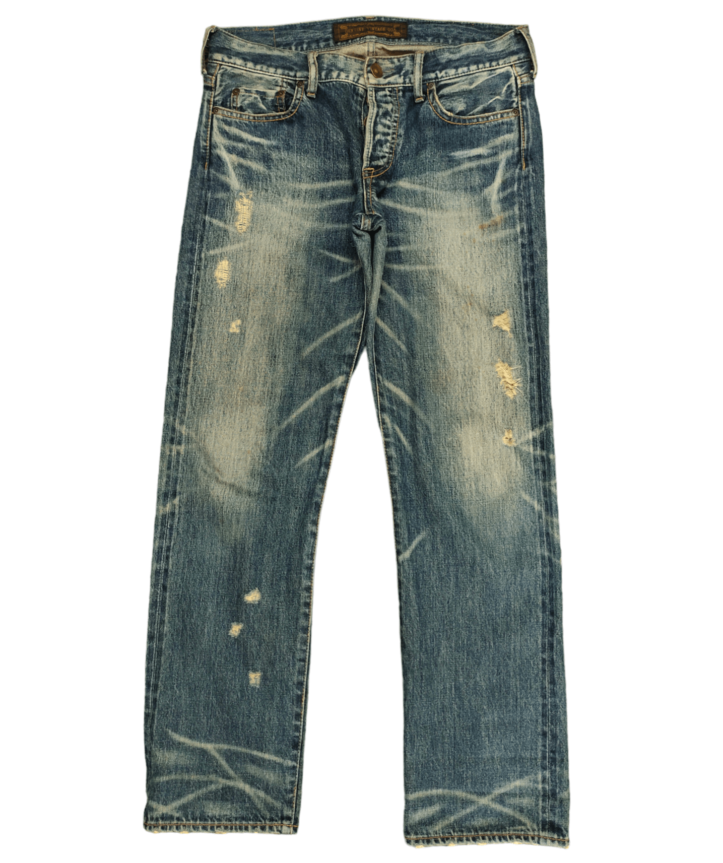 GOA Vintage GOA Clawmark Distress Selvedge Denim Jeans Size US 32 / EU 48 - 1 Thumbnail
