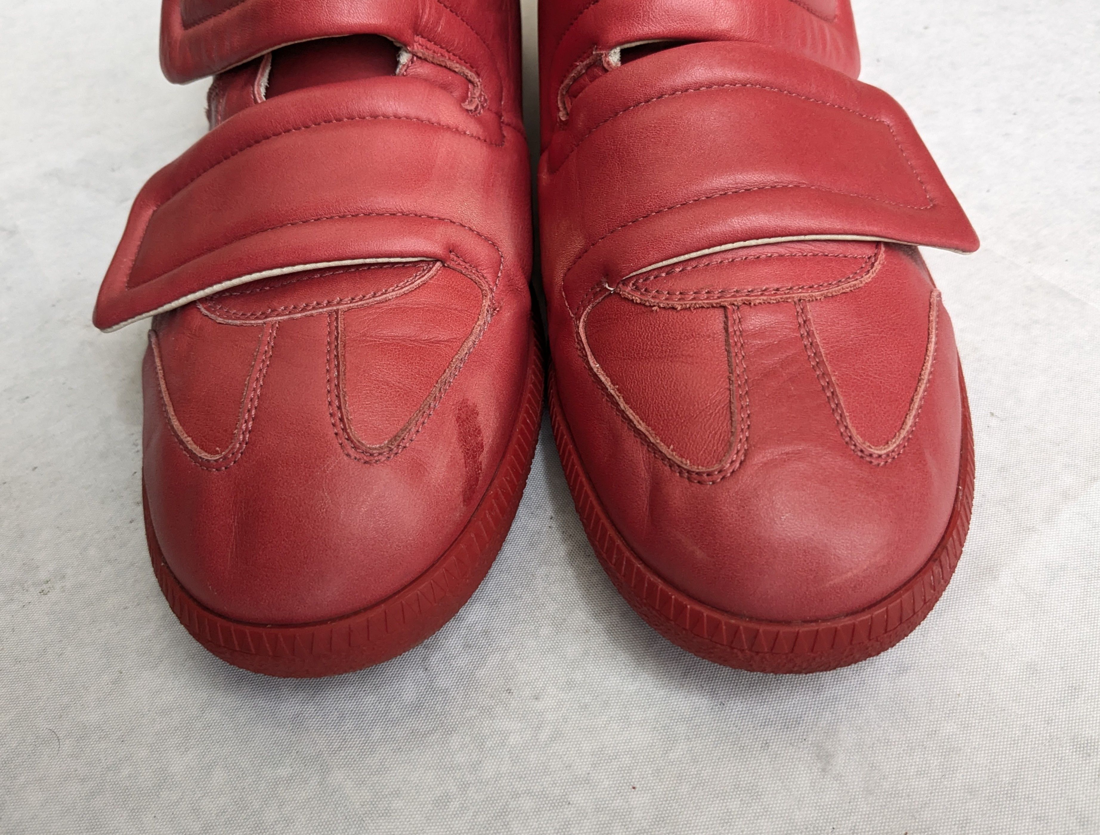 Maison Margiela Maison Margiela Clinic Sneakers Red 11 44 High Tops Leather Size US 11 / EU 44 - 3 Thumbnail