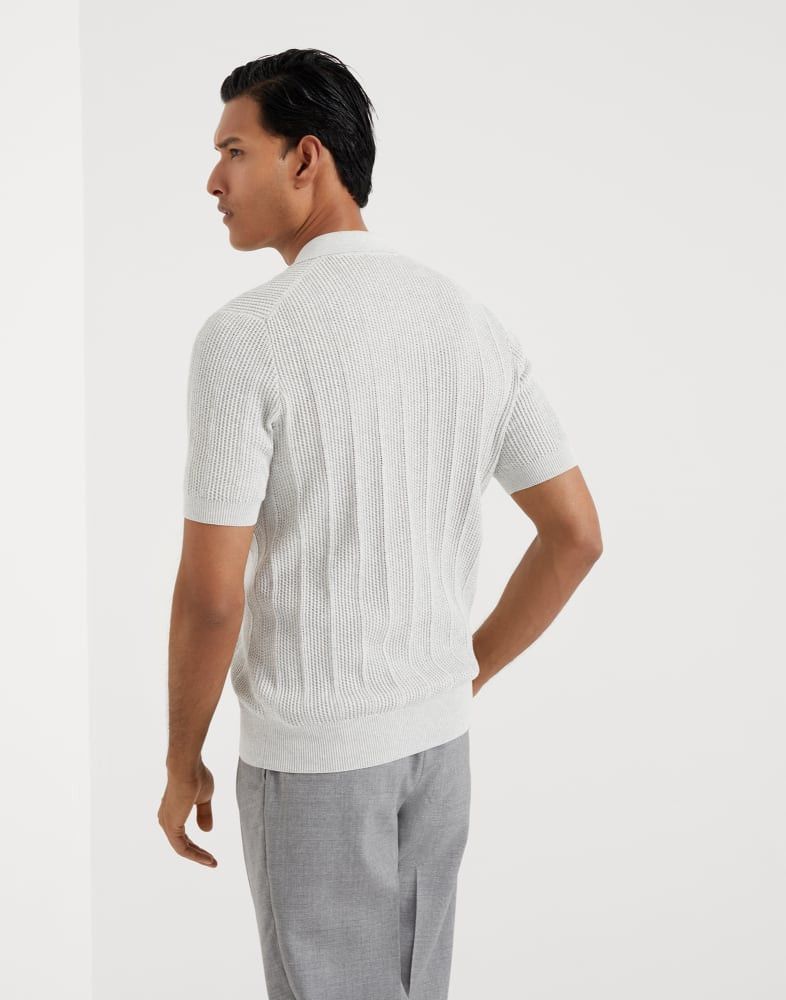 Brunello Cucinelli o1w1db10725 Polo Sweater in Grey Size US S / EU 44-46 / 1 - 4 Thumbnail