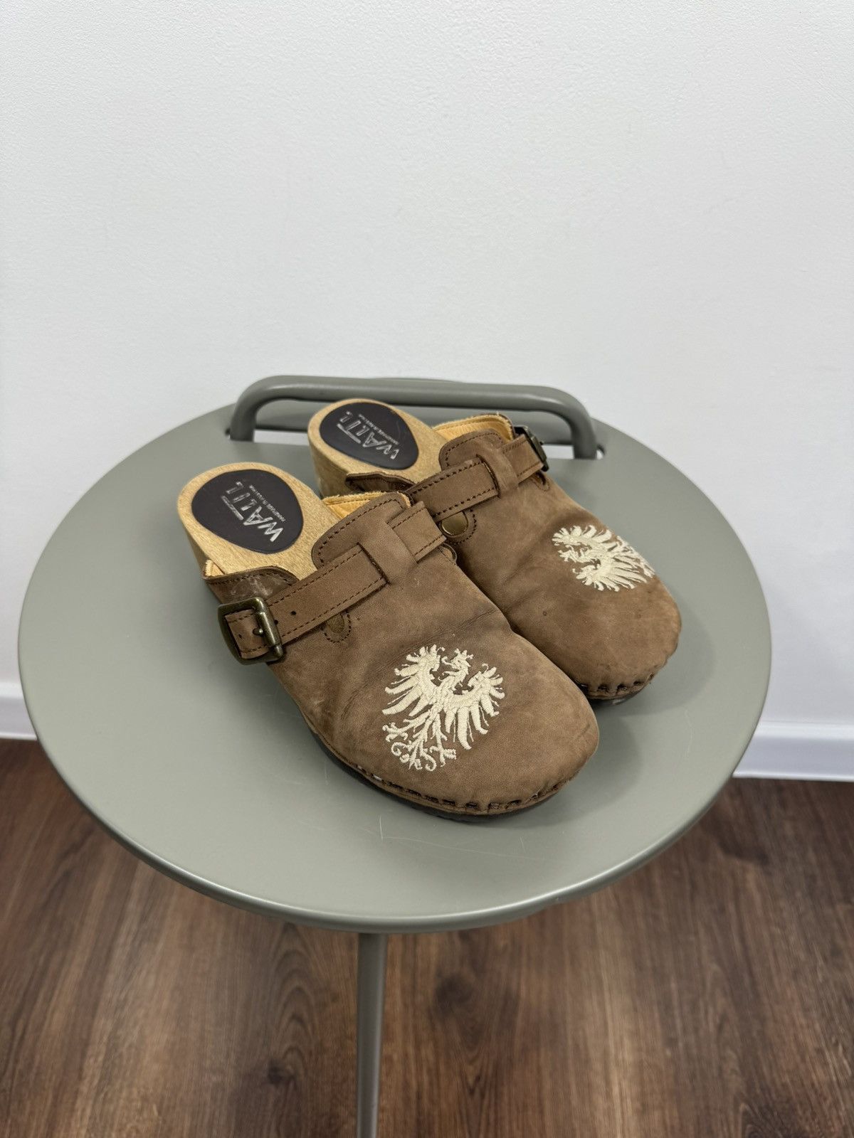 Other WALT Handmade Austrian Leather Wooden Clogs Sandals EU 37 Size US 6 / IT 36 - 1 Thumbnail