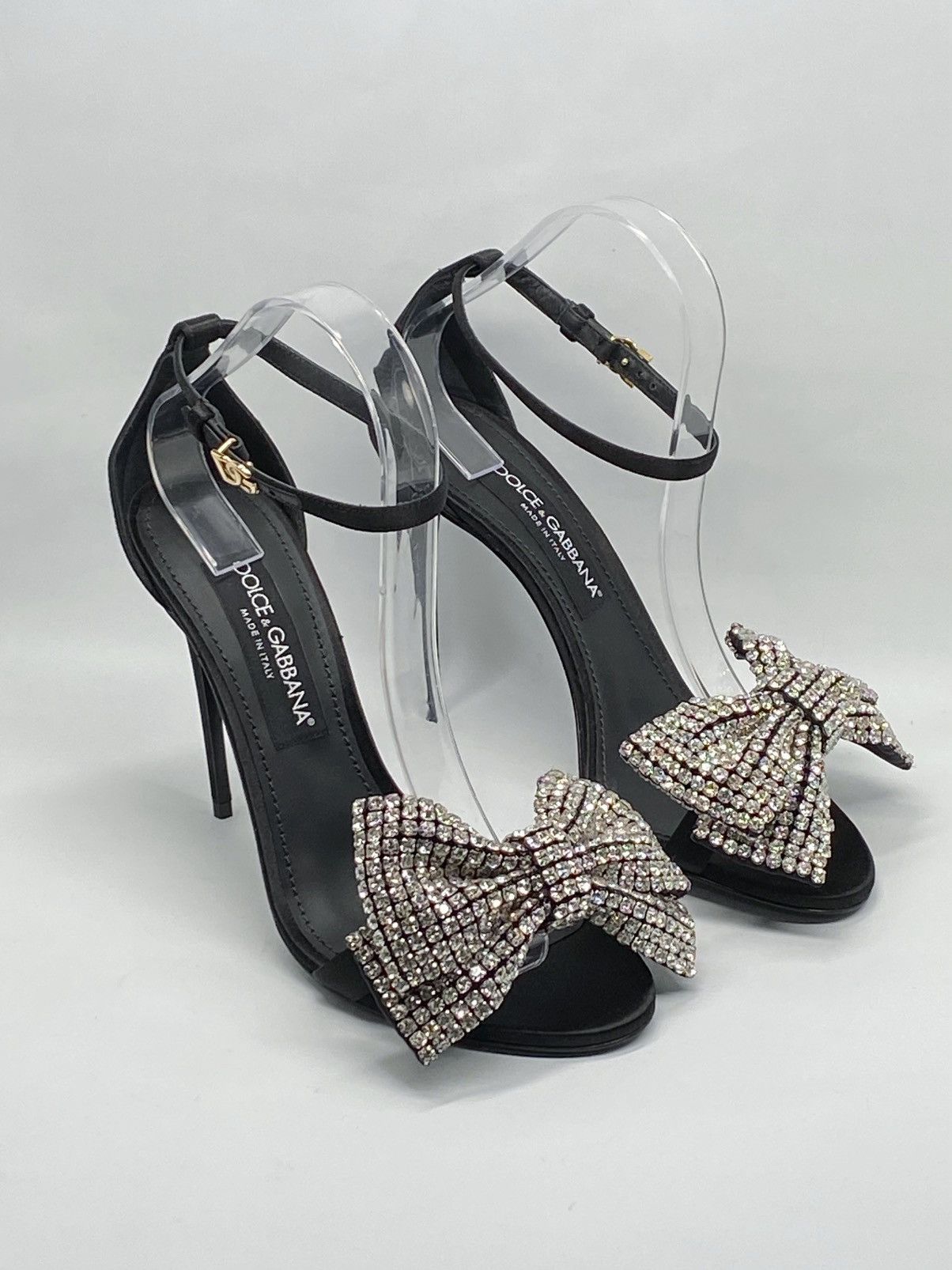 Dolce & Gabbana Dolce&Gabbana 100MM Crystal-Embellished Bow Sandals size 39 Size US 9 / IT 39 - 5 Thumbnail