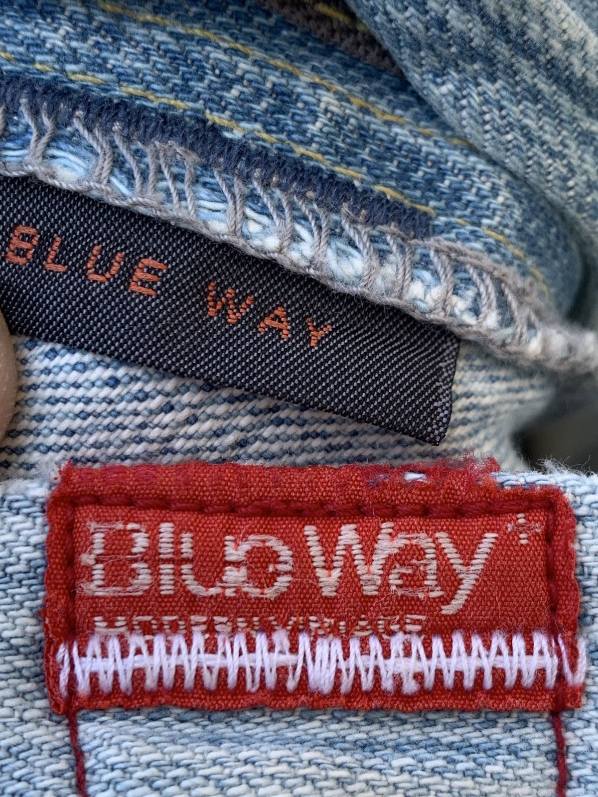 Japan Blue VINTAGE BLUE WAY DESIGN SANDPAPER. Size US 32 / EU 48 - 10 Thumbnail