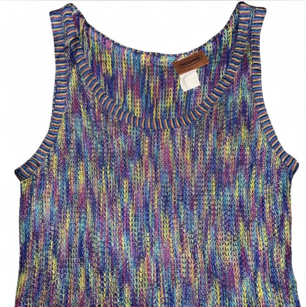Missoni Missoni multicolor knit mesh tank top Size US L / EU 52-54 / 3 - 1 Thumbnail