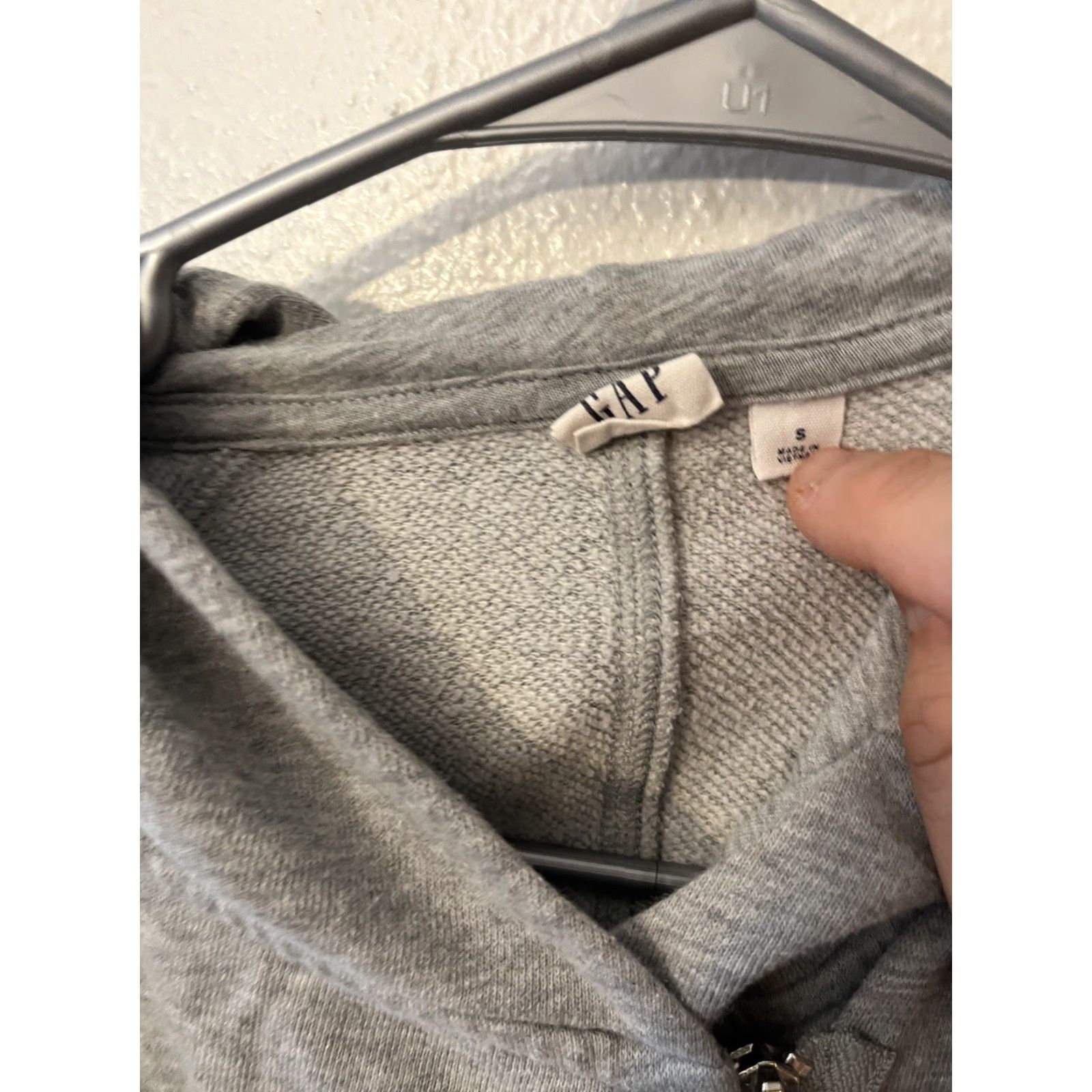 Gap GAP Moto Sweatshirt Jacket Hoodie - Size S Gray Solid Women Jacket, Gray Motorcycle Style, Moto, Motorcycle Theme, Womens, S, Gray Size S / US 4 / IT 40 - 3 Thumbnail