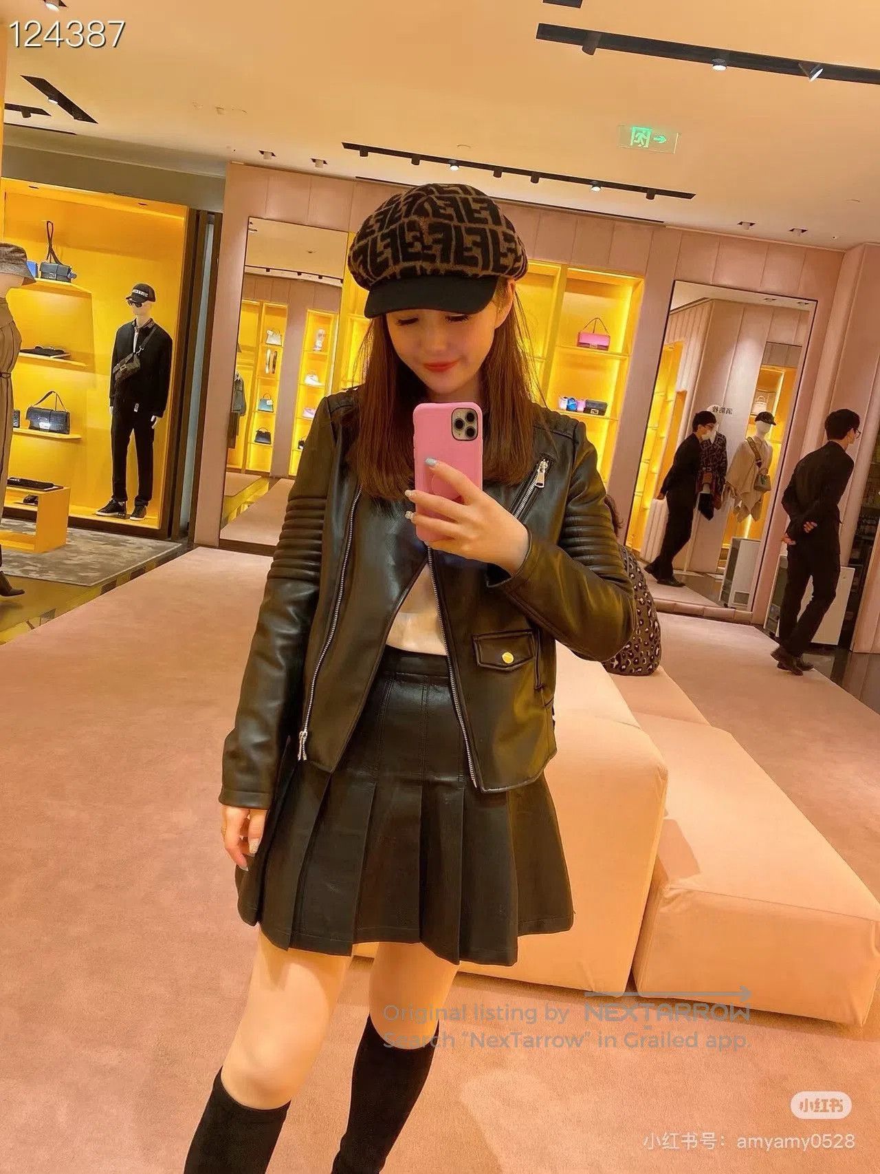 Fendi Fendi Brown FF Print Wool Baseball Cap. Size ONE SIZE - 8 Thumbnail