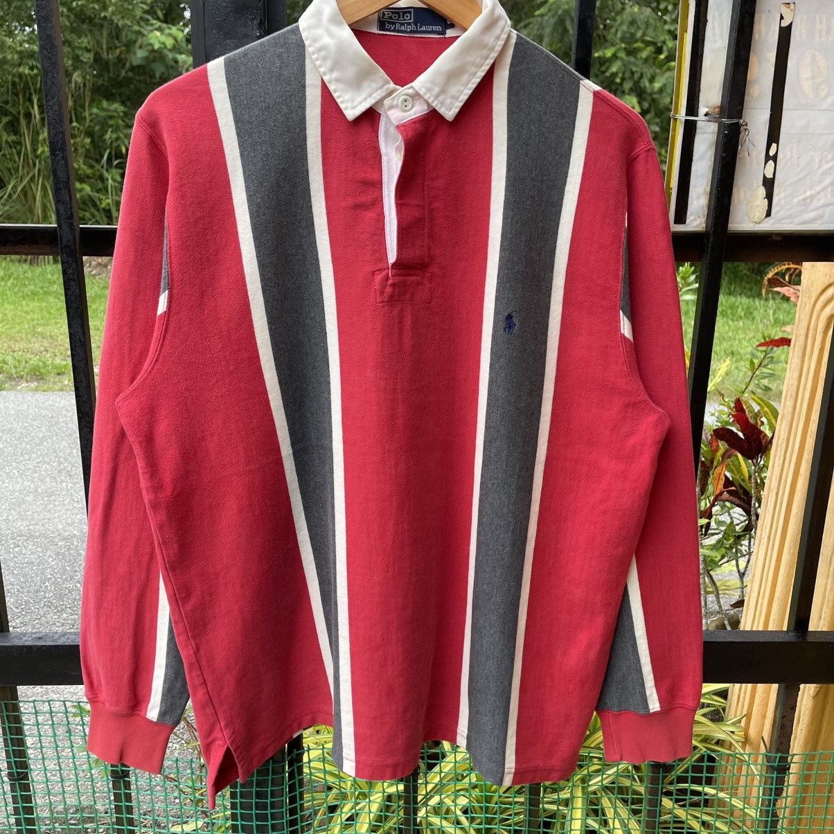 Polo Ralph Lauren 🔥Vintage Polo Ralph Lauren Striped Polos Rugby Shirts Size US L / EU 52-54 / 3 - 5 Thumbnail