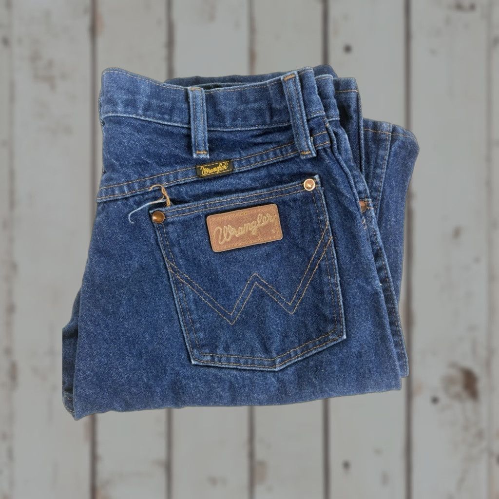 Wrangler VINTAGE Wrangler Men’s Jeans 34x32 Blue Dark Wash Straight Fit 5-Pocket USA Size US 34 / EU 50 - 1 Thumbnail
