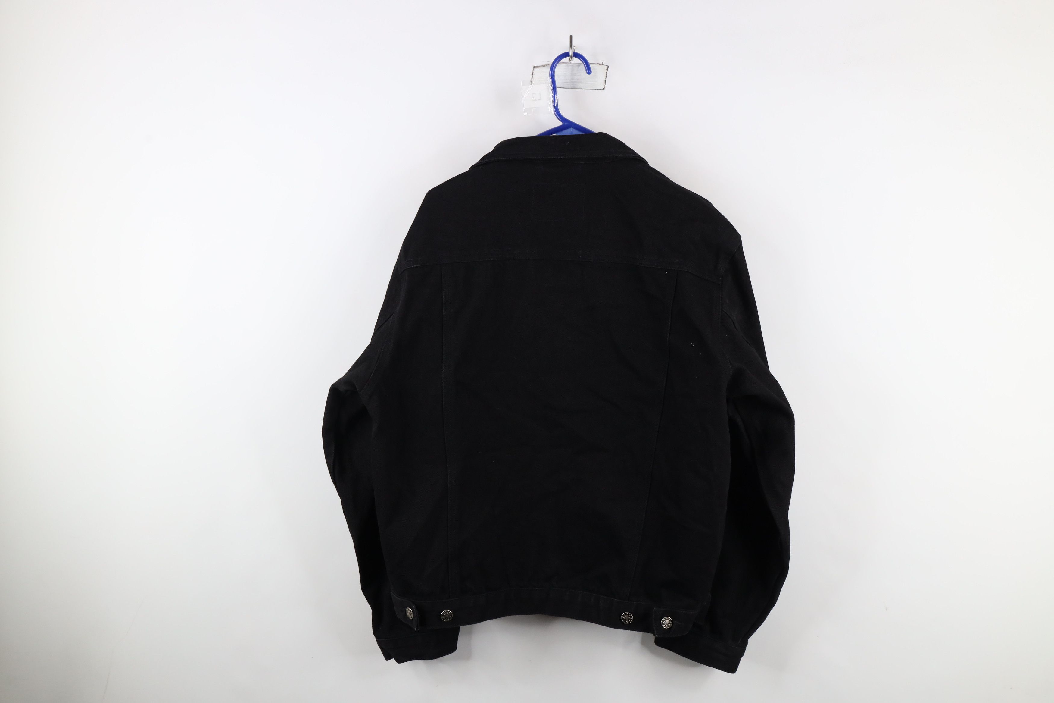 Vintage Vintage 90s Streetwear Jean Trucker Jacket Black Cotton Size US M / EU 48-50 / 2 - 11 Thumbnail