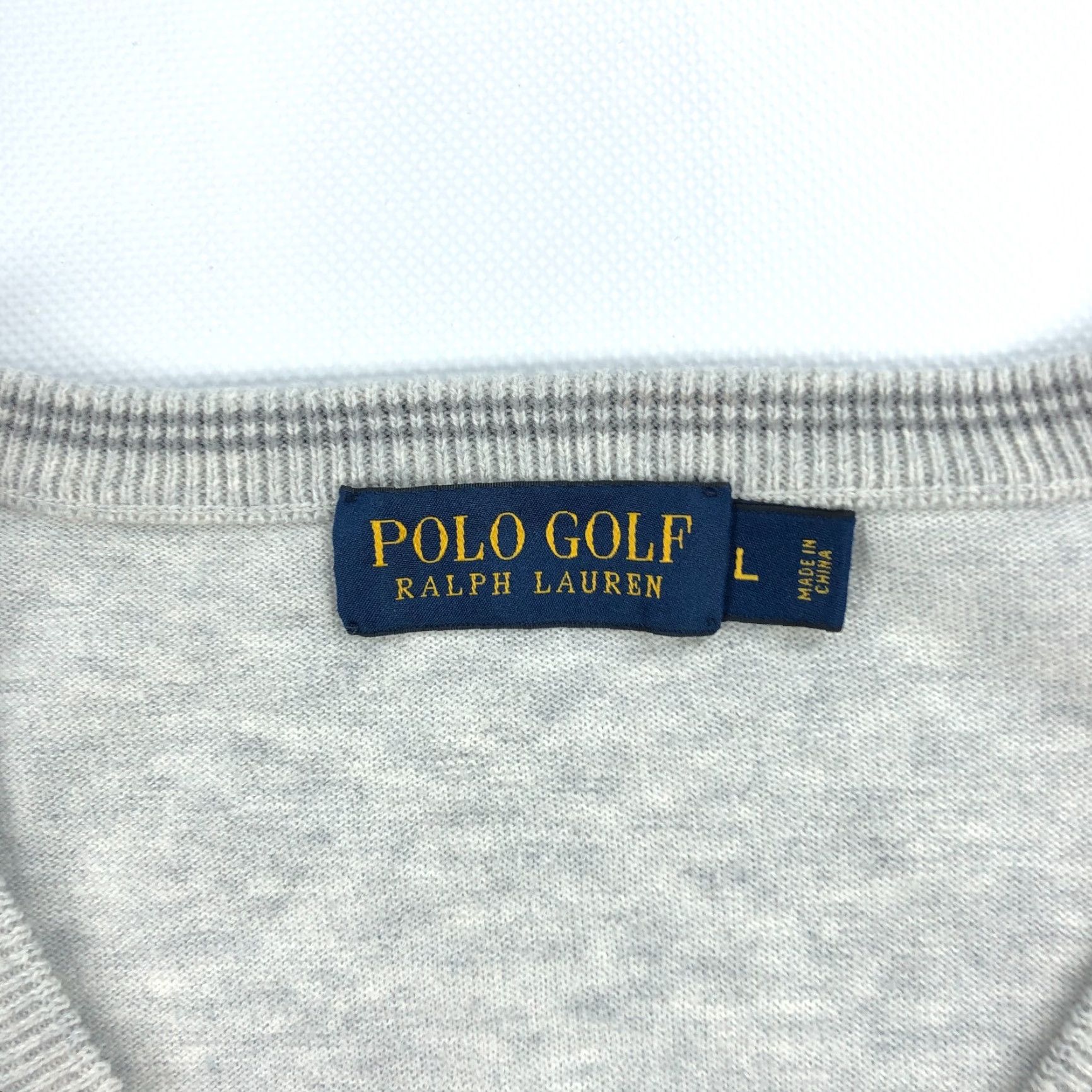 Ralph Lauren Ralph Lauren Golf Sweater Mens L Gray Black Oak Country Club Pullover V-Neck Knit Size US L / EU 52-54 / 3 - 4 Thumbnail