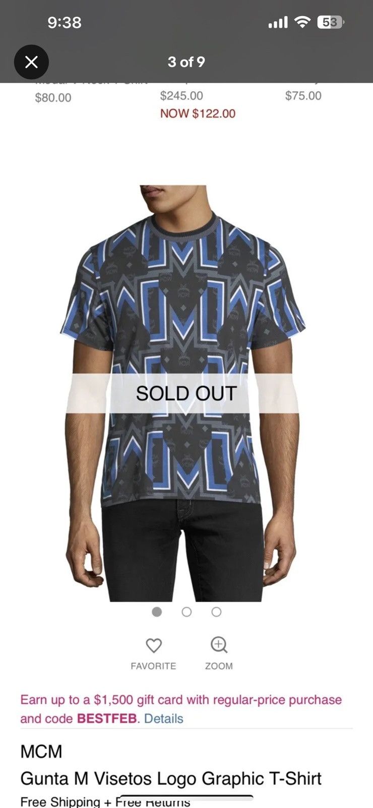 MCM Mcm gunta t shirt size s Size US S / EU 44-46 / 1 - 14 Thumbnail