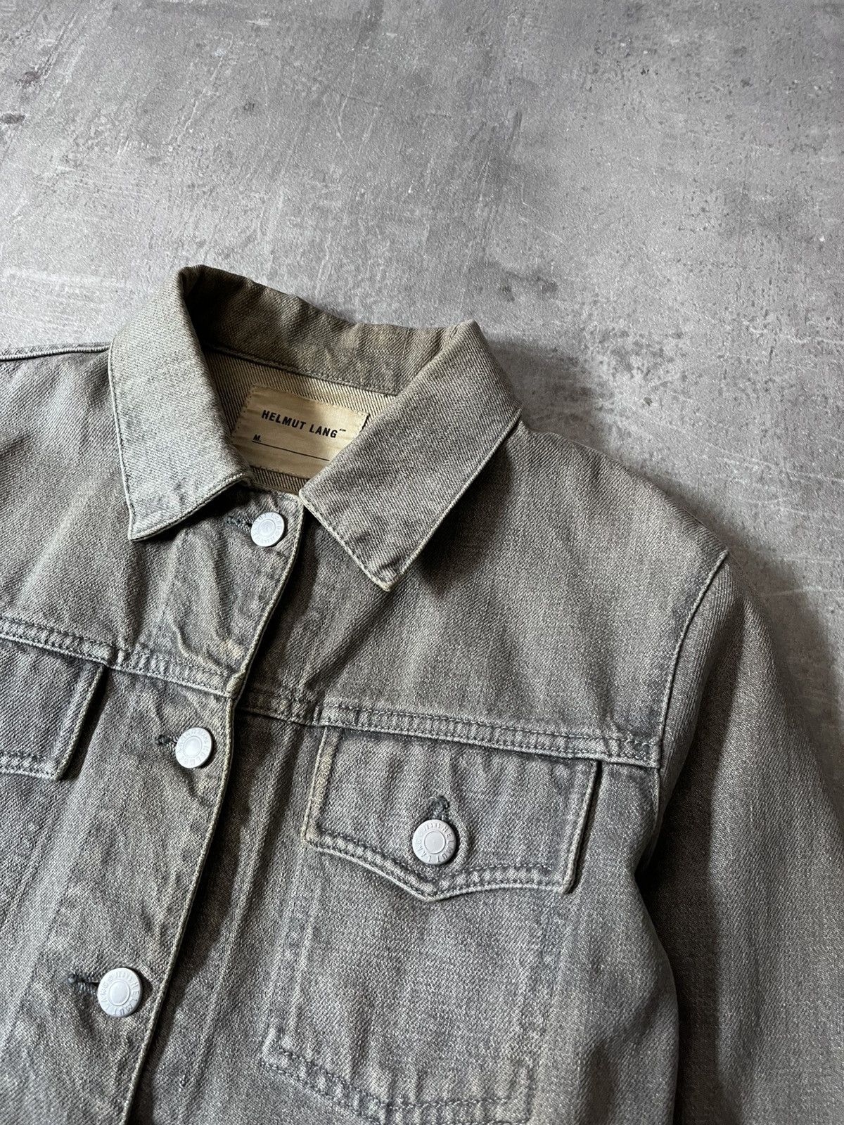 Helmut Lang Helmut Lang 90s Vintage Classic denim grey jacket Size M / US 6-8 / IT 42-44 - 6 Thumbnail