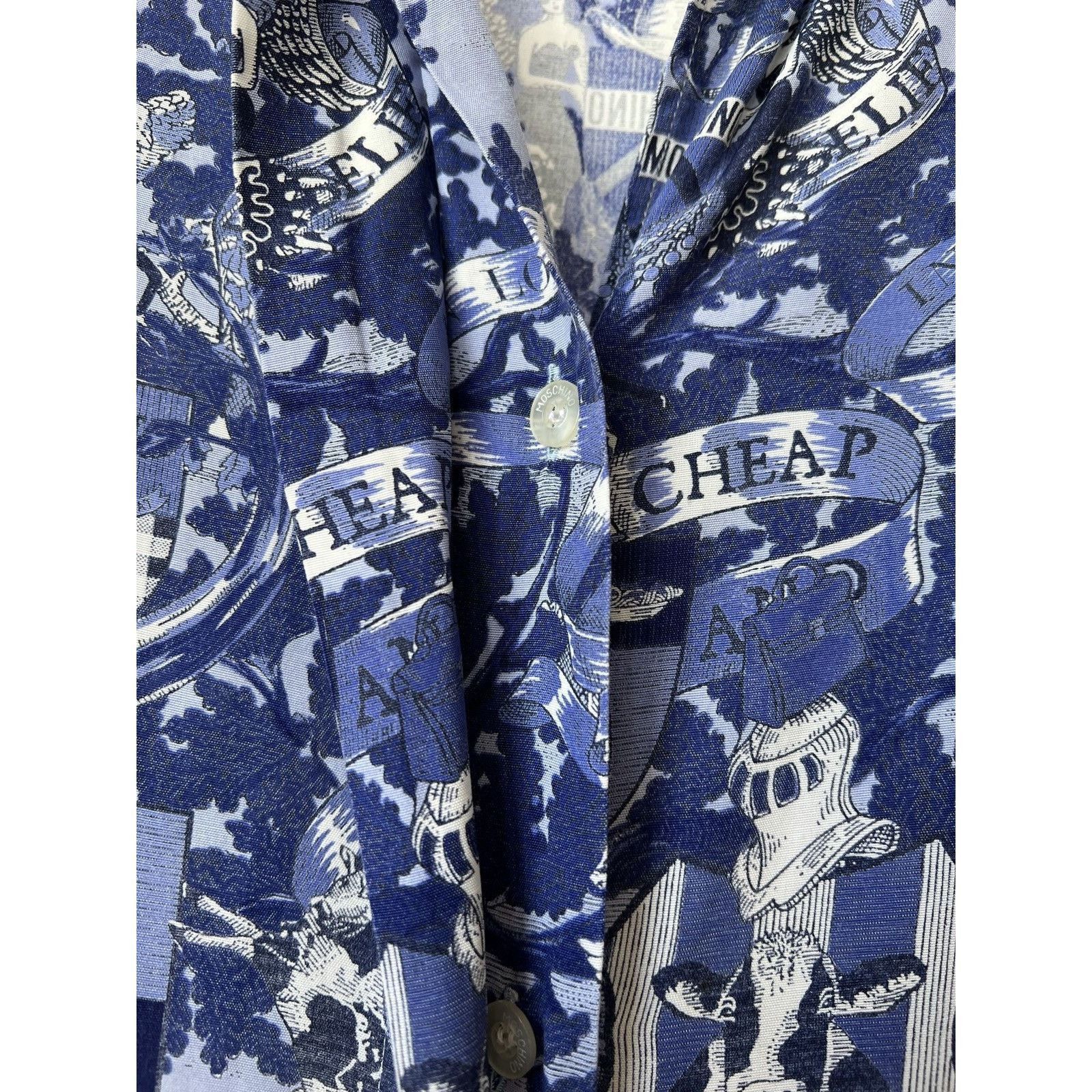 Moschino Rare moschino royalty baroque printed viscose shirt Size US S / EU 44-46 / 1 - 8 Thumbnail