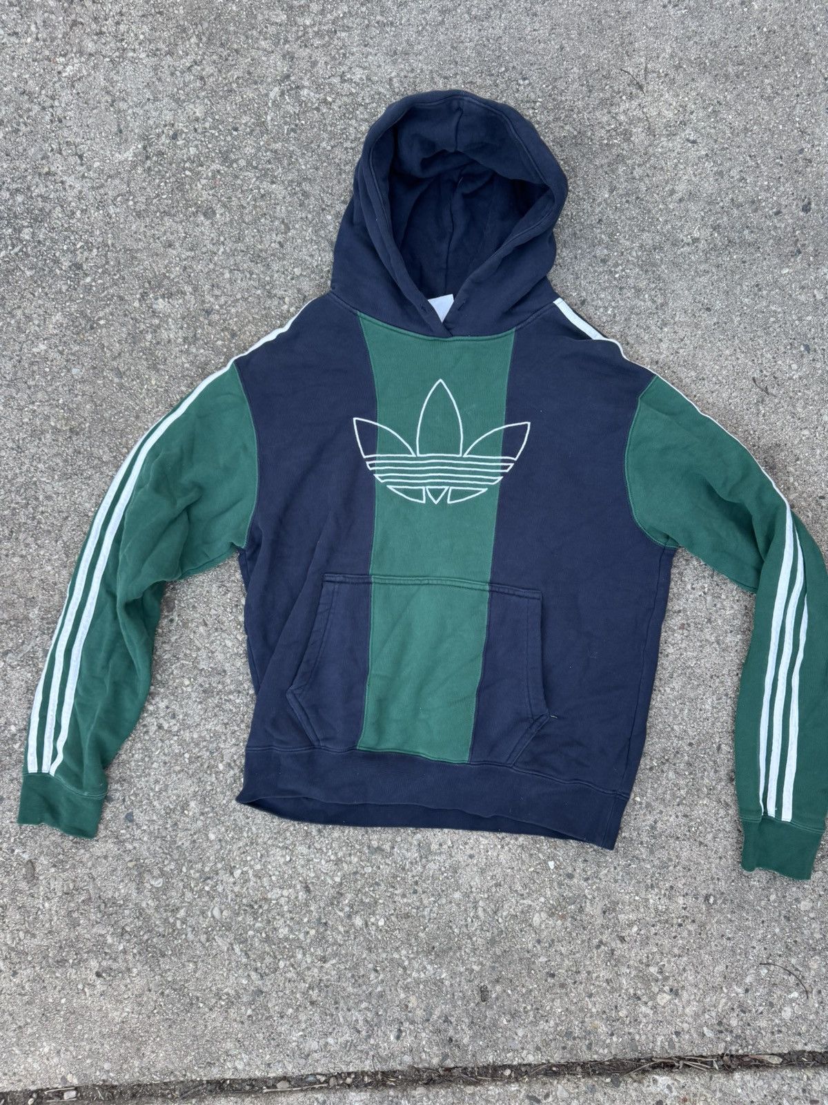 Adidas × Vintage Green blue pinstripe adidas sweater Size US M / EU 48-50 / 2 - 1 Thumbnail