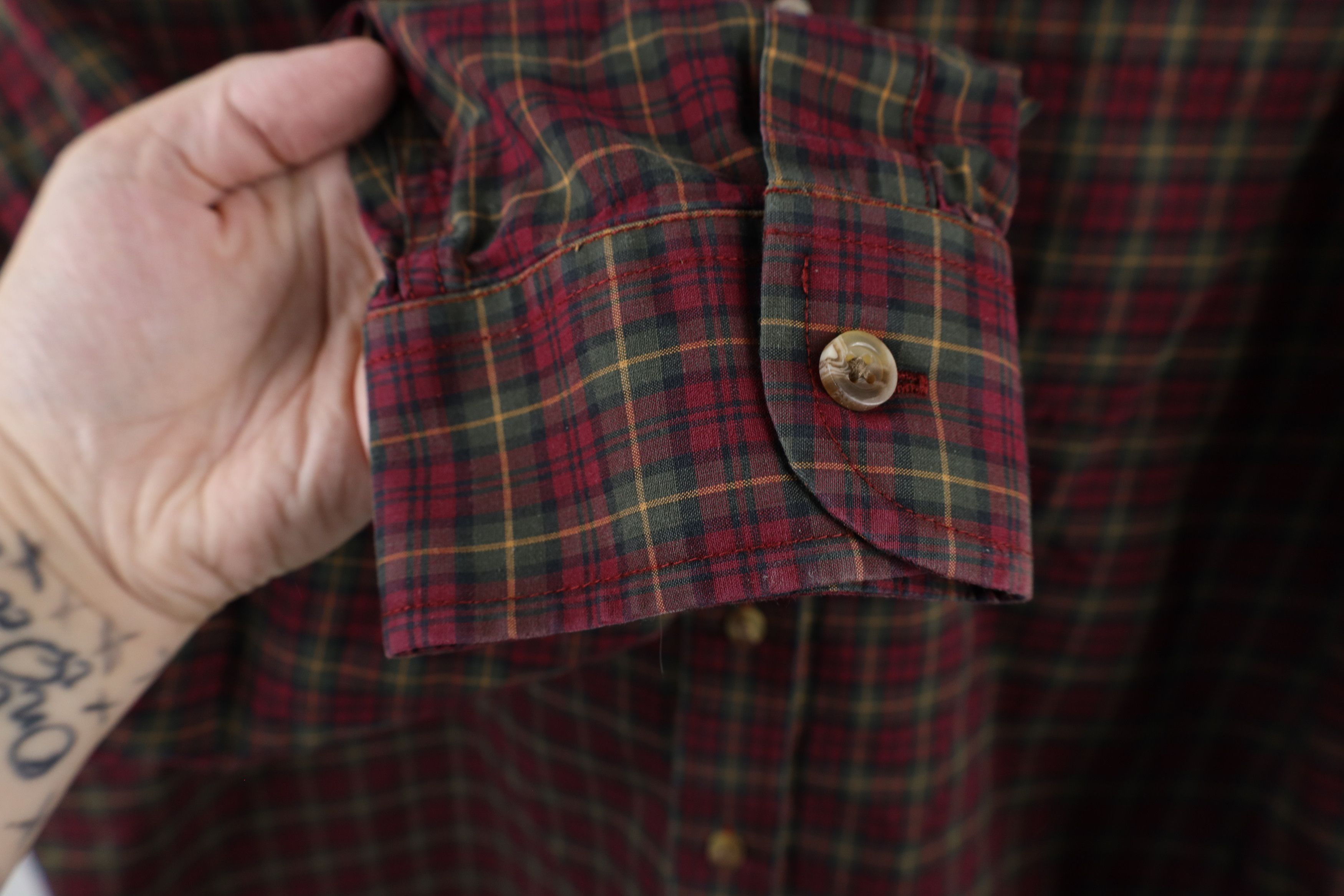 L.L. Bean × Vintage Vintage LL Bean Collared Button Down Shirt Plaid Cotton Size US XXL / EU 58 / 5 - 4 Thumbnail