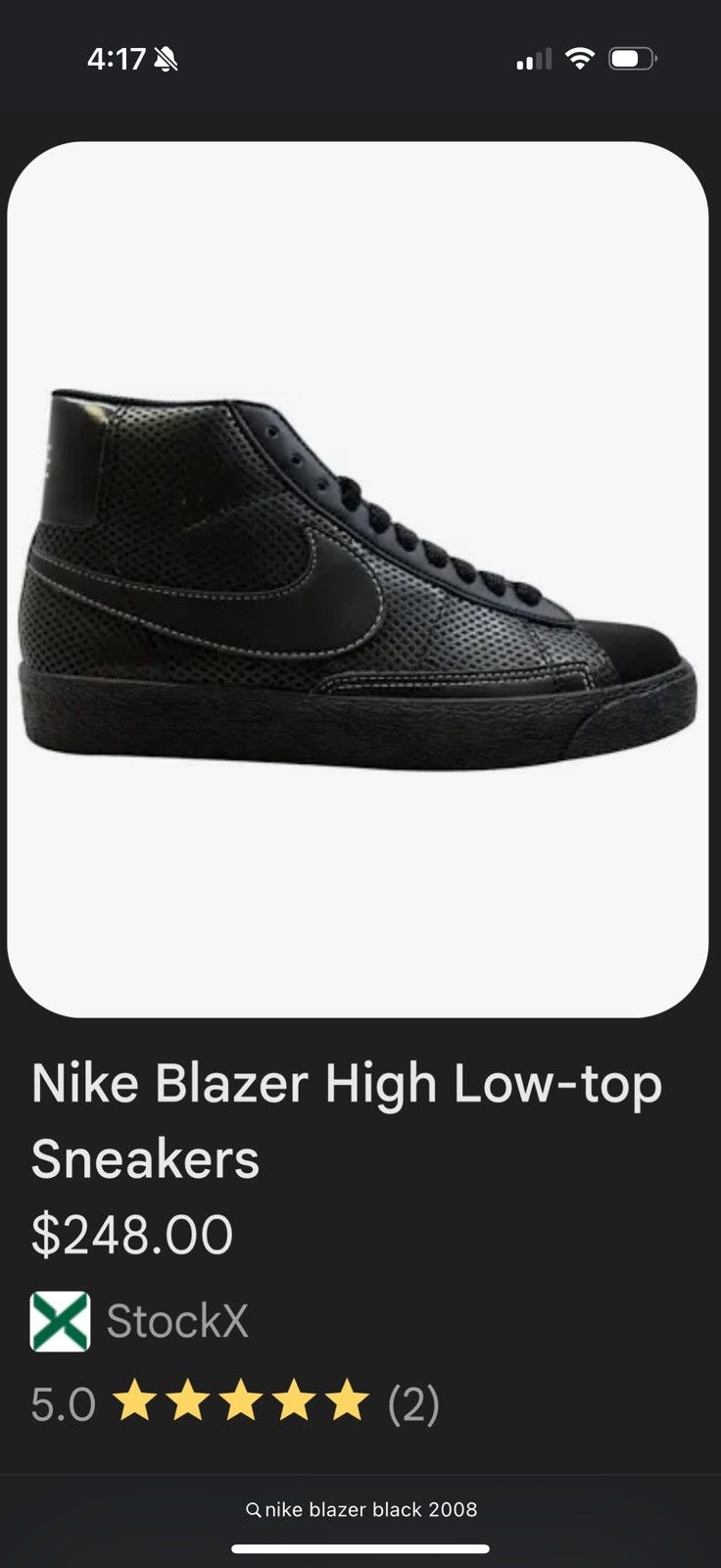 Nike Blazer High Black Size US 13 / EU 46 - 2 Thumbnail