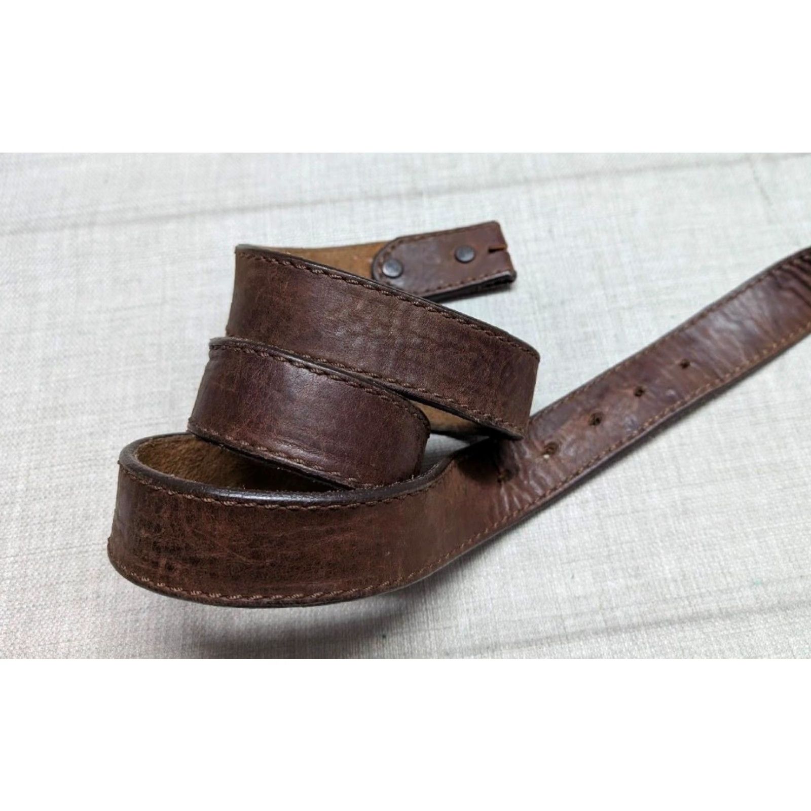 Vintage VINTAGE Justin belt Western 40 brown leather Cowhide USA Made belt Mens Brown Western Belt 40/41 Size 40 - 3 Thumbnail