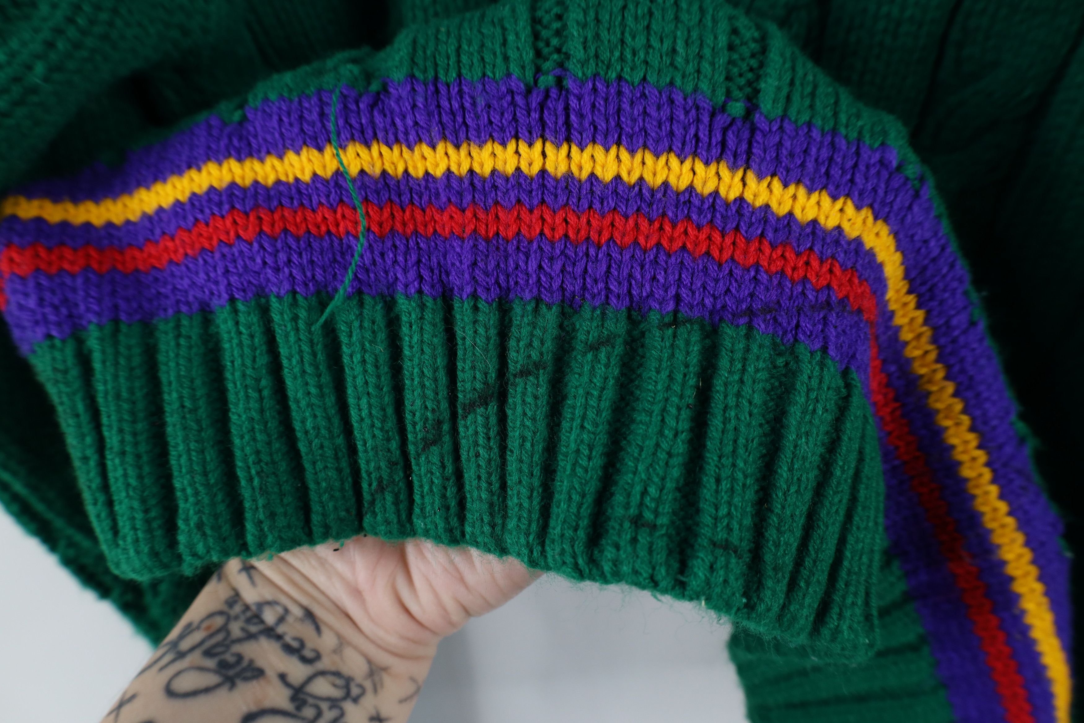 Vintage Vintage 90s Dapper Streetwear Chunky Cable Knit Sweater Size S / US 4 / IT 40 - 6 Thumbnail
