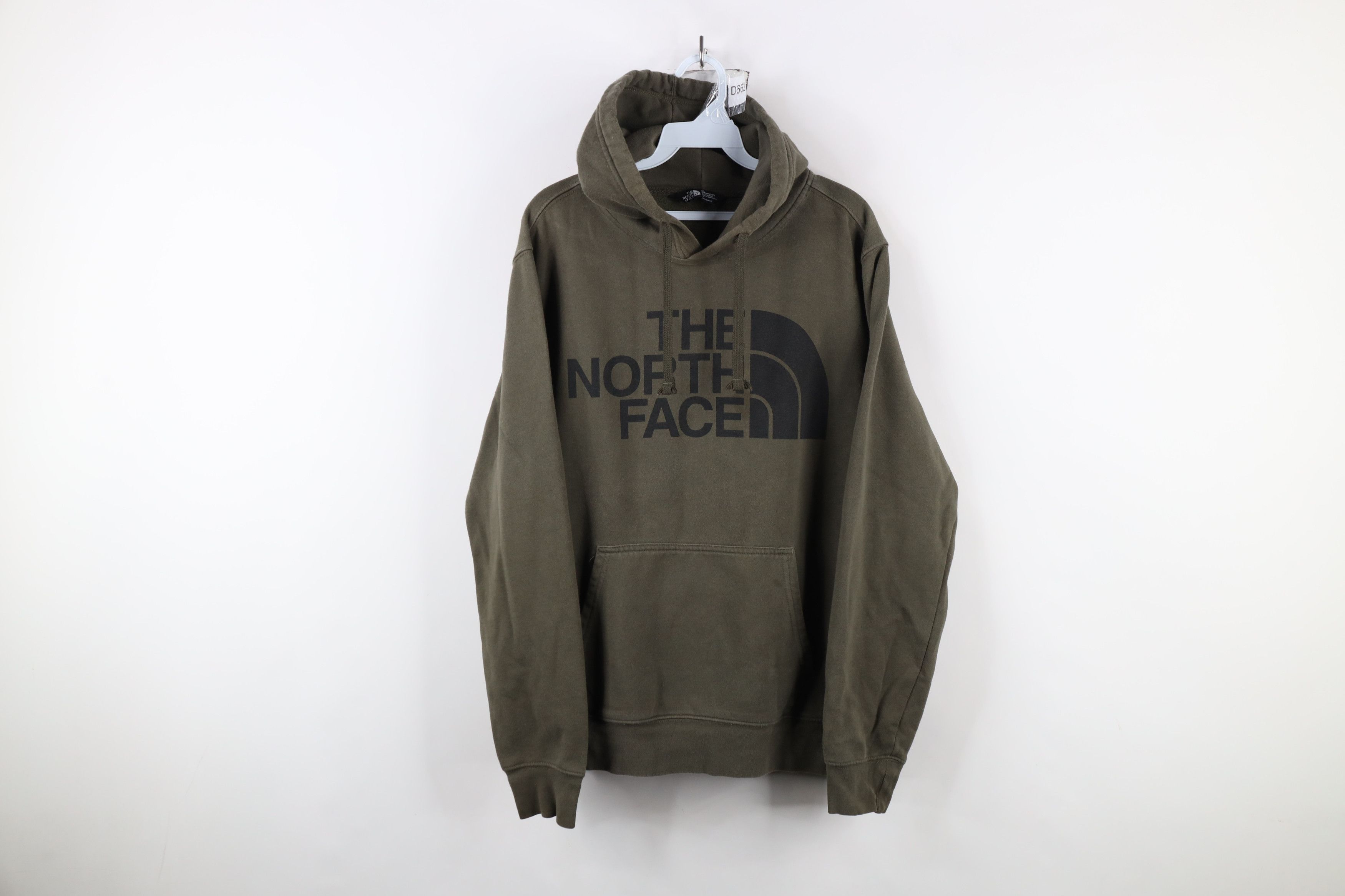 The North Face × Vintage Vintage Y2K The North Face Spell Out Big Logo Hoodie Green Size US M / EU 48-50 / 2 - 1 Thumbnail