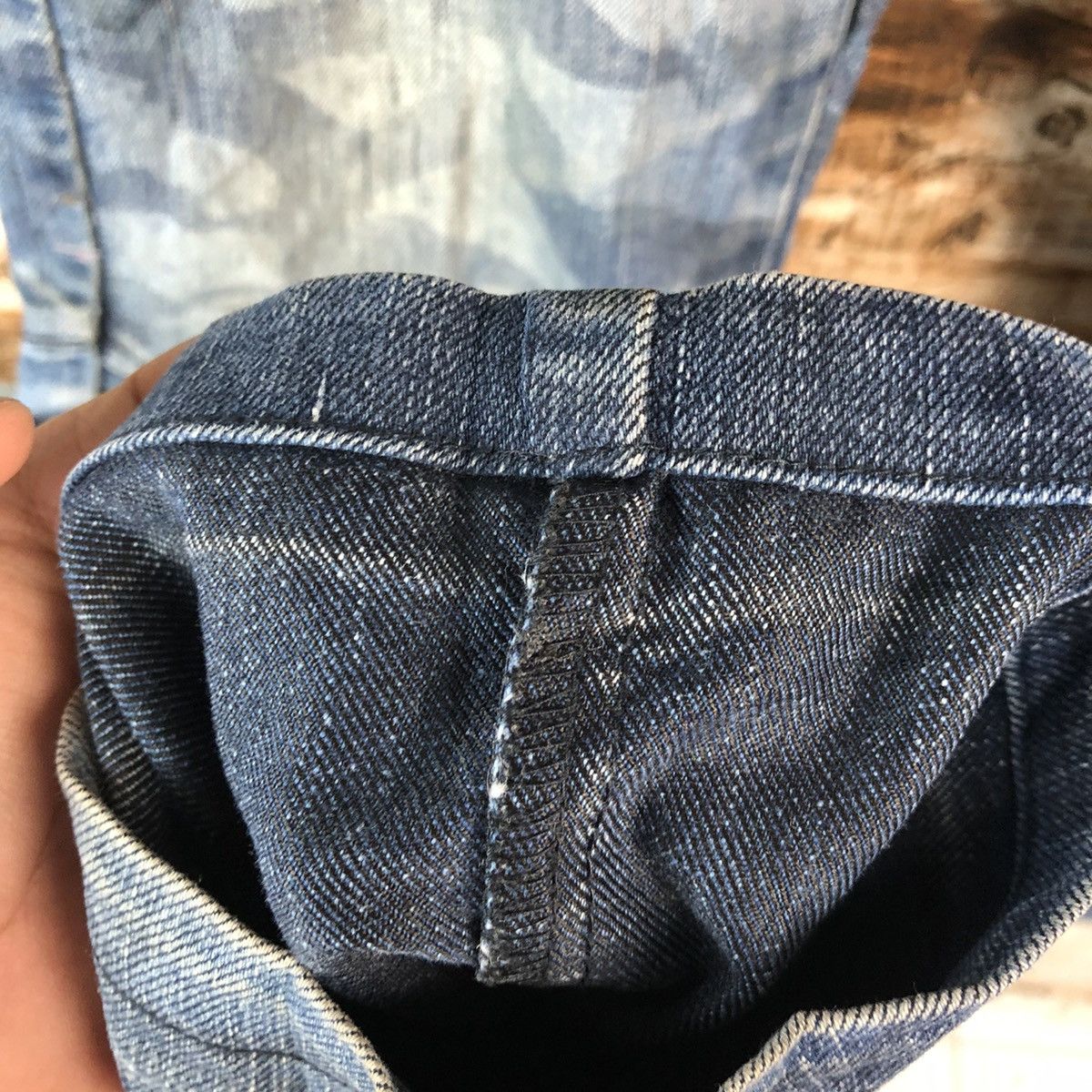Japanese Brand Z Dragon camo Blue Distressed Denim vintage Pants #A2167 Size US 33 - 14 Thumbnail