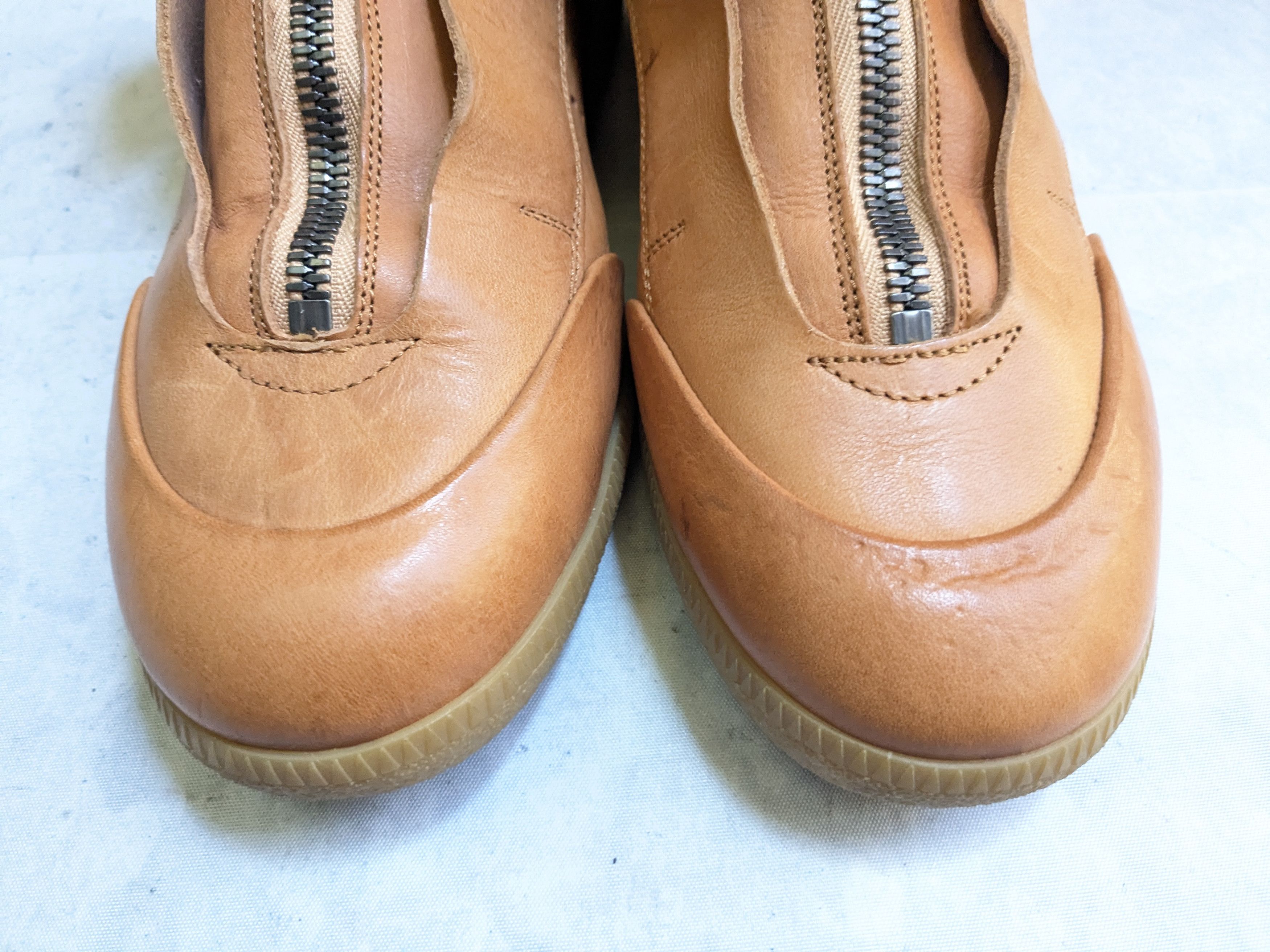 Maison Margiela Maison Margiela Zip Up High Top Sneakers Brown 10 43 Size US 10 / EU 43 - 3 Thumbnail