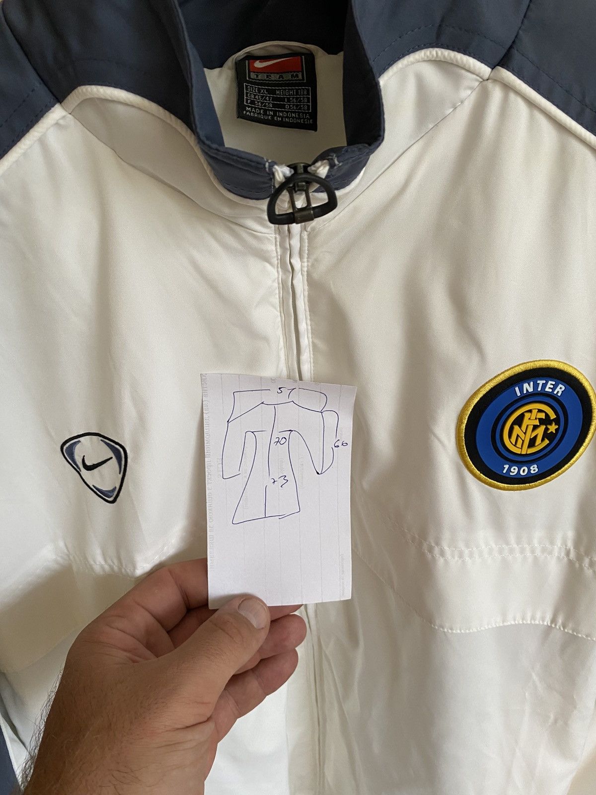 Nike INTER MILAN Internazionale 2000 NIKE TRAINING JACKET SOCCER Size US XL / EU 56 / 4 - 10 Thumbnail