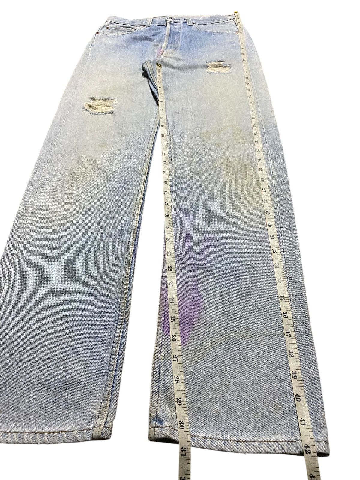 Levi's Vintage Clothing Vintage Levis 501 80s Grunge Distressed Loose Jeans Size US 29 - 15 Thumbnail