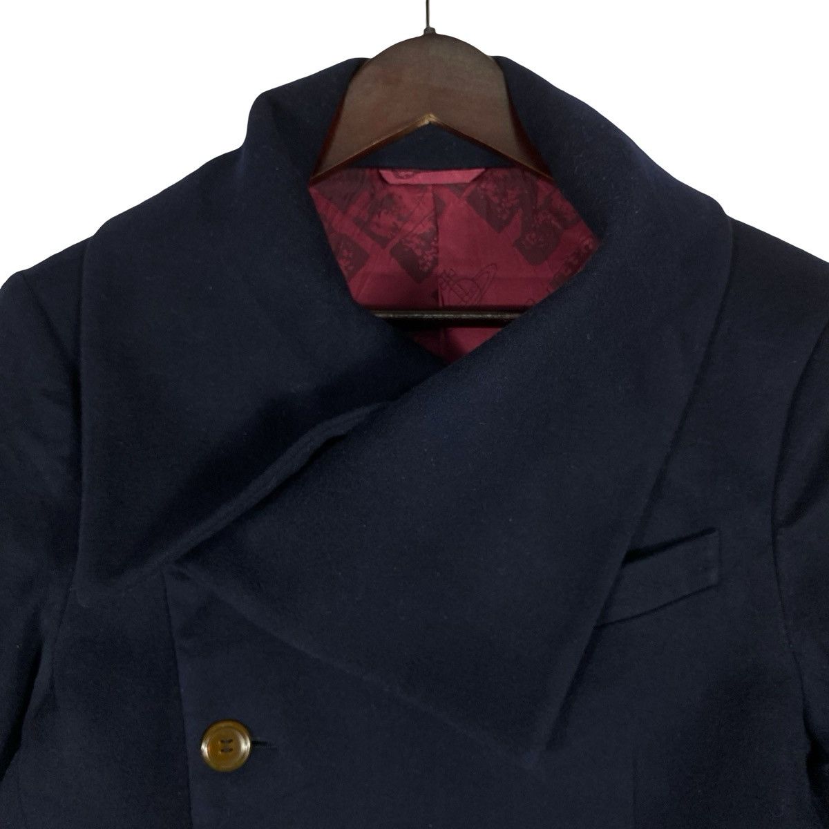 Vivienne Westwood Vivienne Westwood MAN Asymmetrical Navy Wool Coat Size US M / EU 48-50 / 2 - 5 Thumbnail