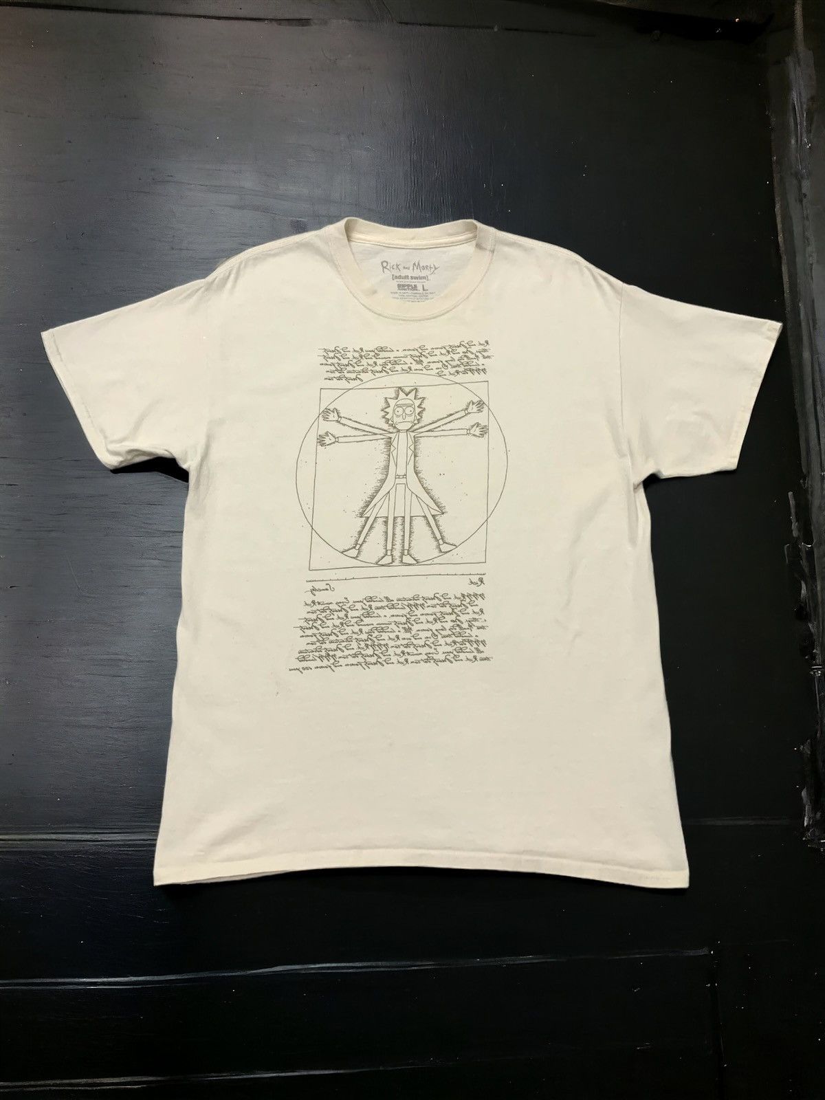 Ripple Junction Rare Rick Morty Vitruvian Rick Leonardo Da Vinci Art Tee Size US L / EU 52-54 / 3 - 1 Thumbnail