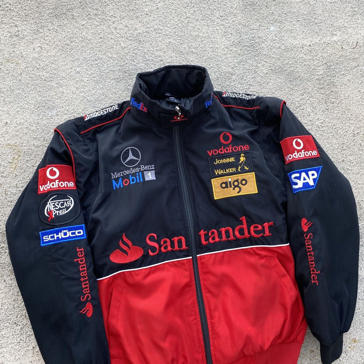Ferrari McLaren Mercedes-Benz Santander Formula 1 Racing Jacket Size US XL / EU 56 / 4 - 5 Thumbnail
