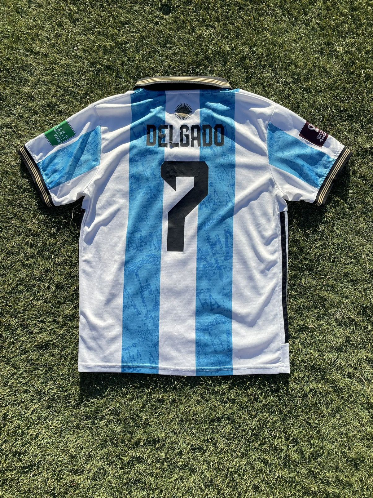 Adidas Adidas Argentina 2022 World Cup Authentic Home Jersey #7 Size US L / EU 52-54 / 3 - 11 Thumbnail