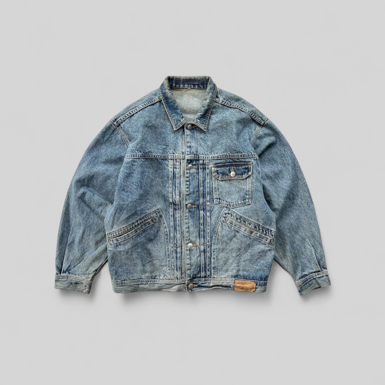 Japanese Brand 🔥Vtg Holly Majors Japan Type 1 Buckle Denim Trucker Jacket Size US L / EU 52-54 / 3 - 1 Thumbnail