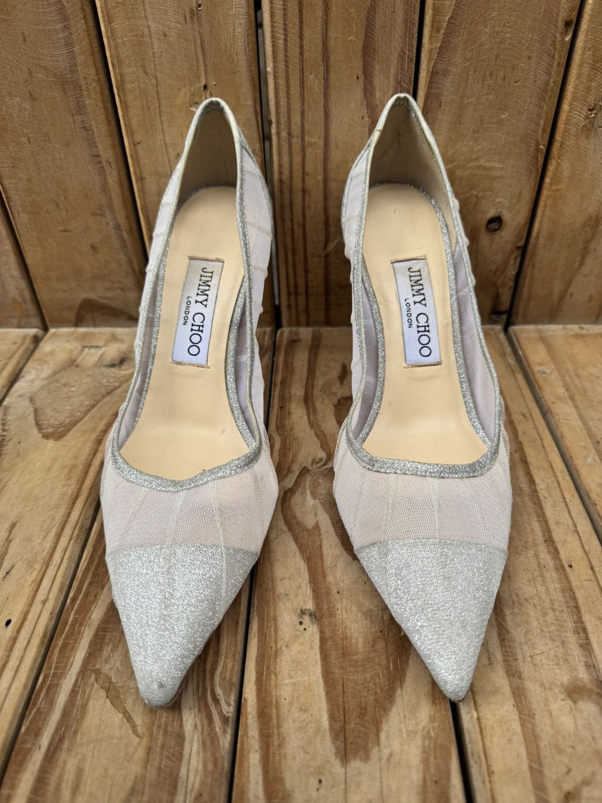 Jimmy Choo Jimmy choo Women’s fabric glitter pumps size EUR 37 US 7 Size US 7 / IT 37 - 17 Thumbnail