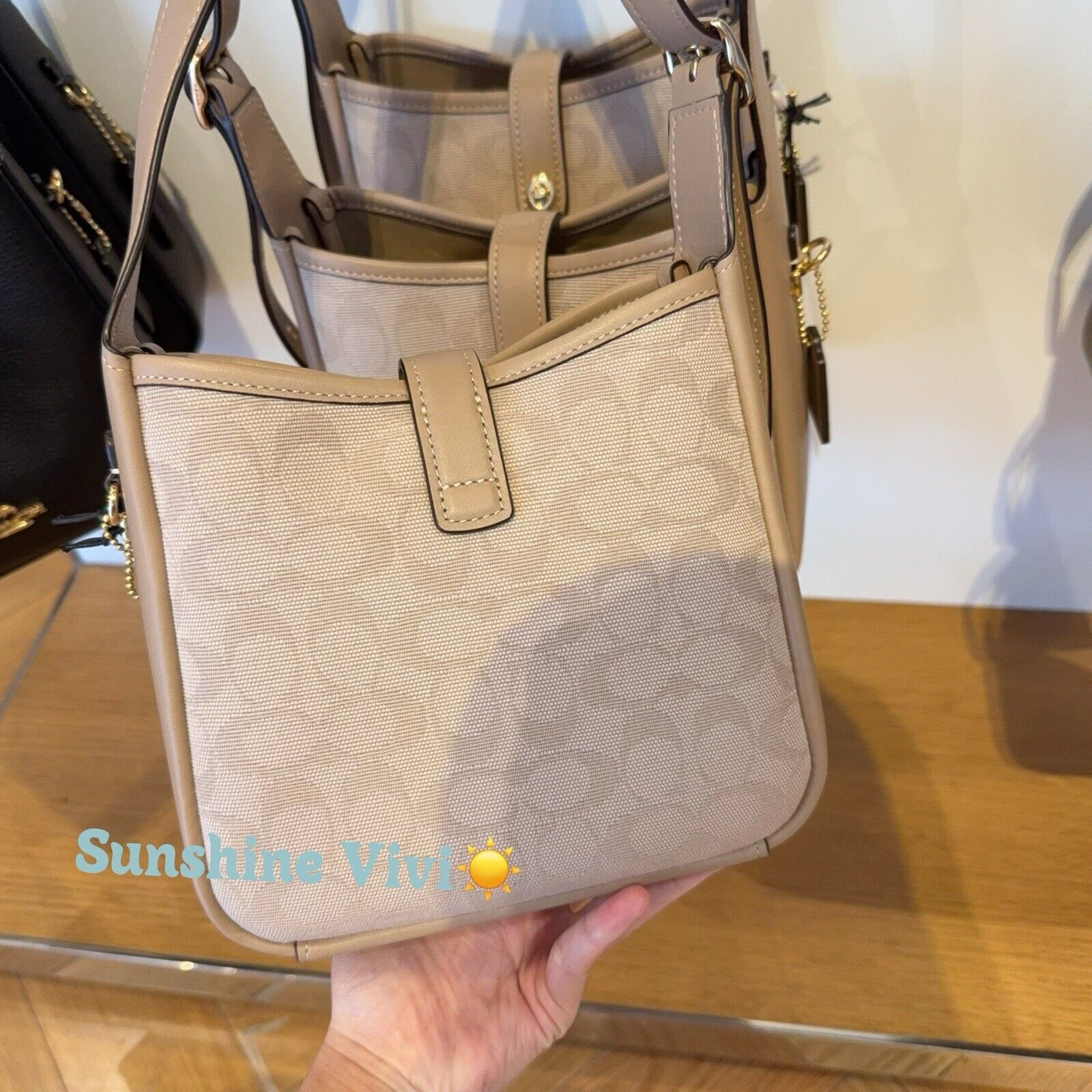 Coach NWT Coach Hadley Mini Crossbody Bag CAM80 Dark Natural Size ONE SIZE - 4 Thumbnail