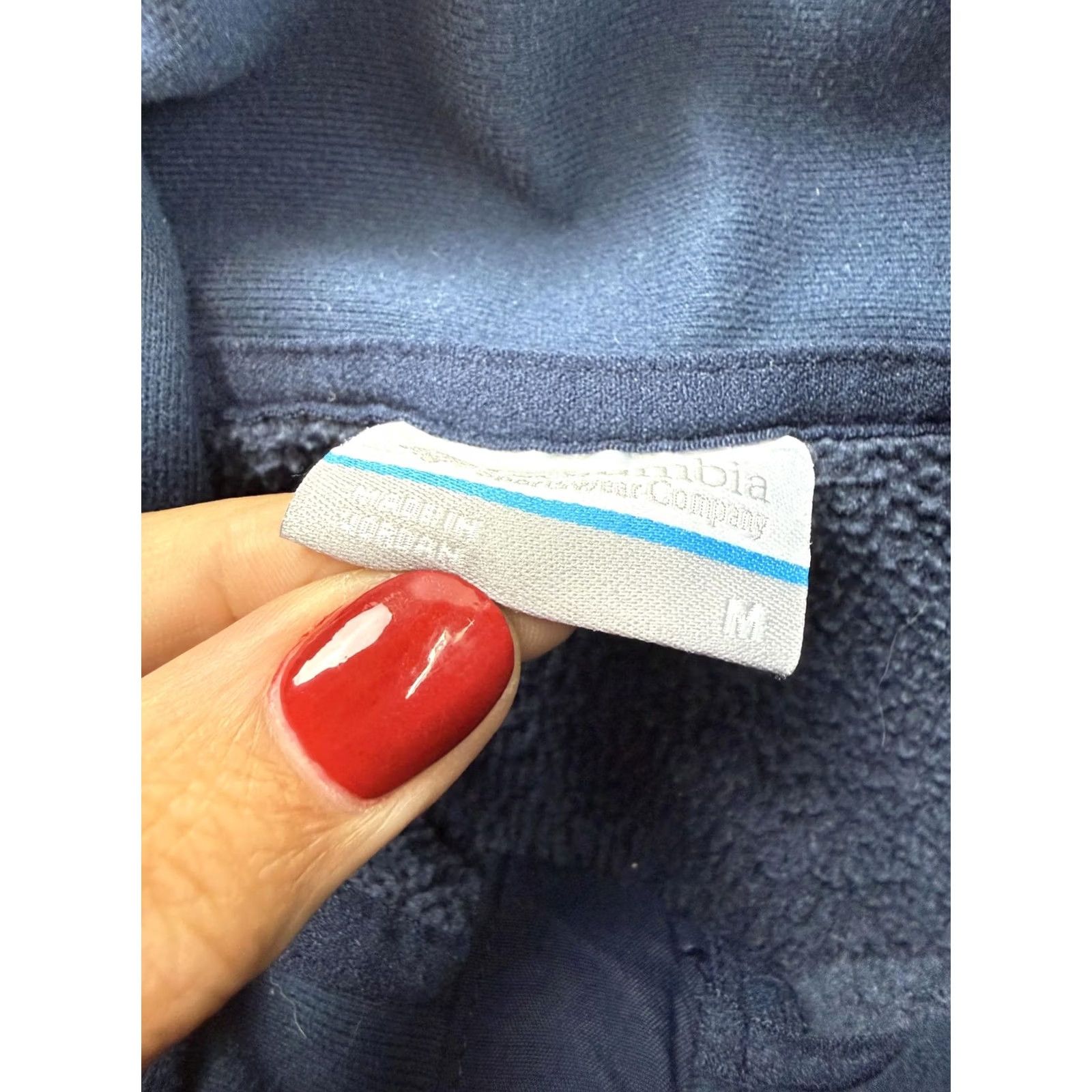 Layer 8 Columbia Jacket Womens Medium Blue Fleece Full Zip Pockets Outdoor Hiking Layer Size M / US 6-8 / IT 42-44 - 6 Thumbnail