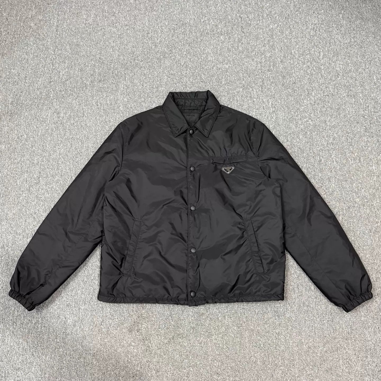 Prada Prada Triangle Logo Recycled Nylon Black Jacket Size 50 New Size US M / EU 48-50 / 2 - 1 Thumbnail