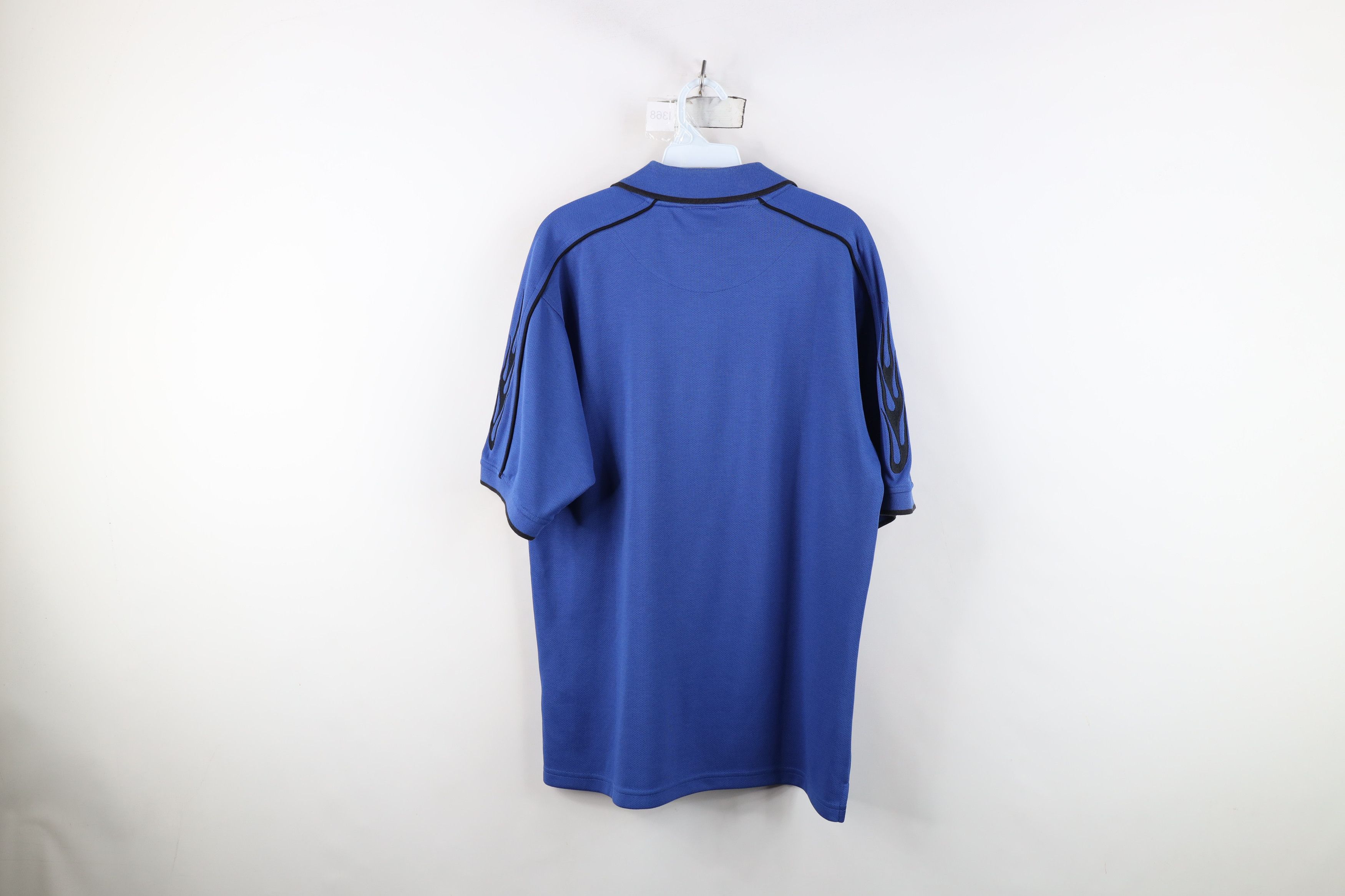 Vintage Vintage Ford Motor Co Racing Fire Flames Polo Shirt Blue Size US M / EU 48-50 / 2 - 13 Thumbnail